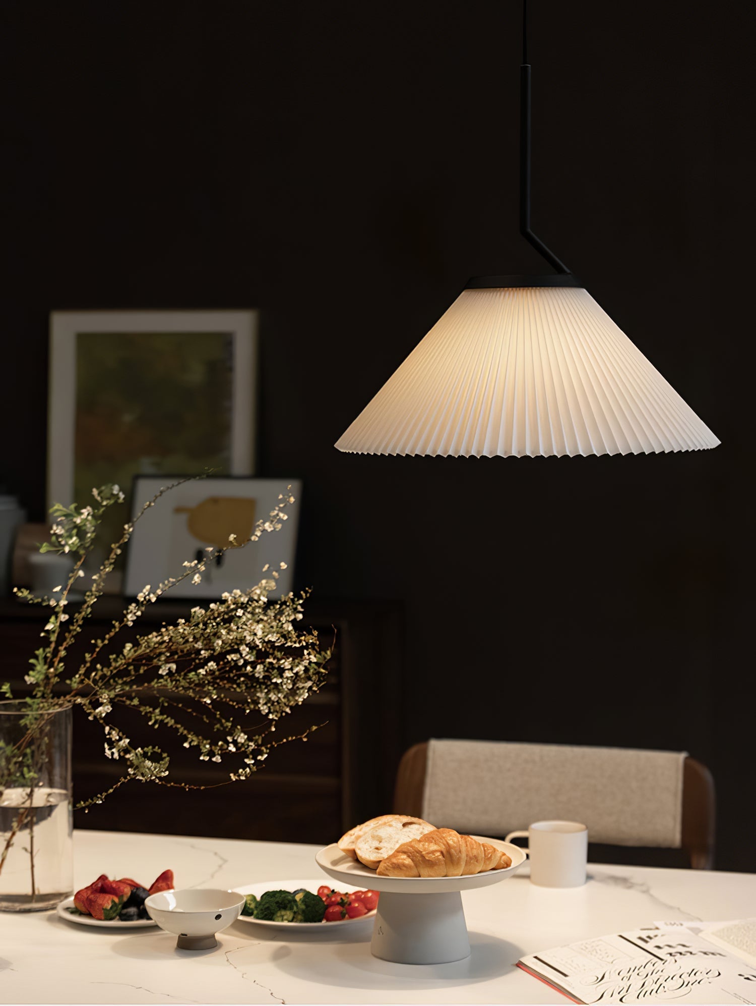 Nebra Plissé Suspension Tissu Minimaliste - Neutralighting