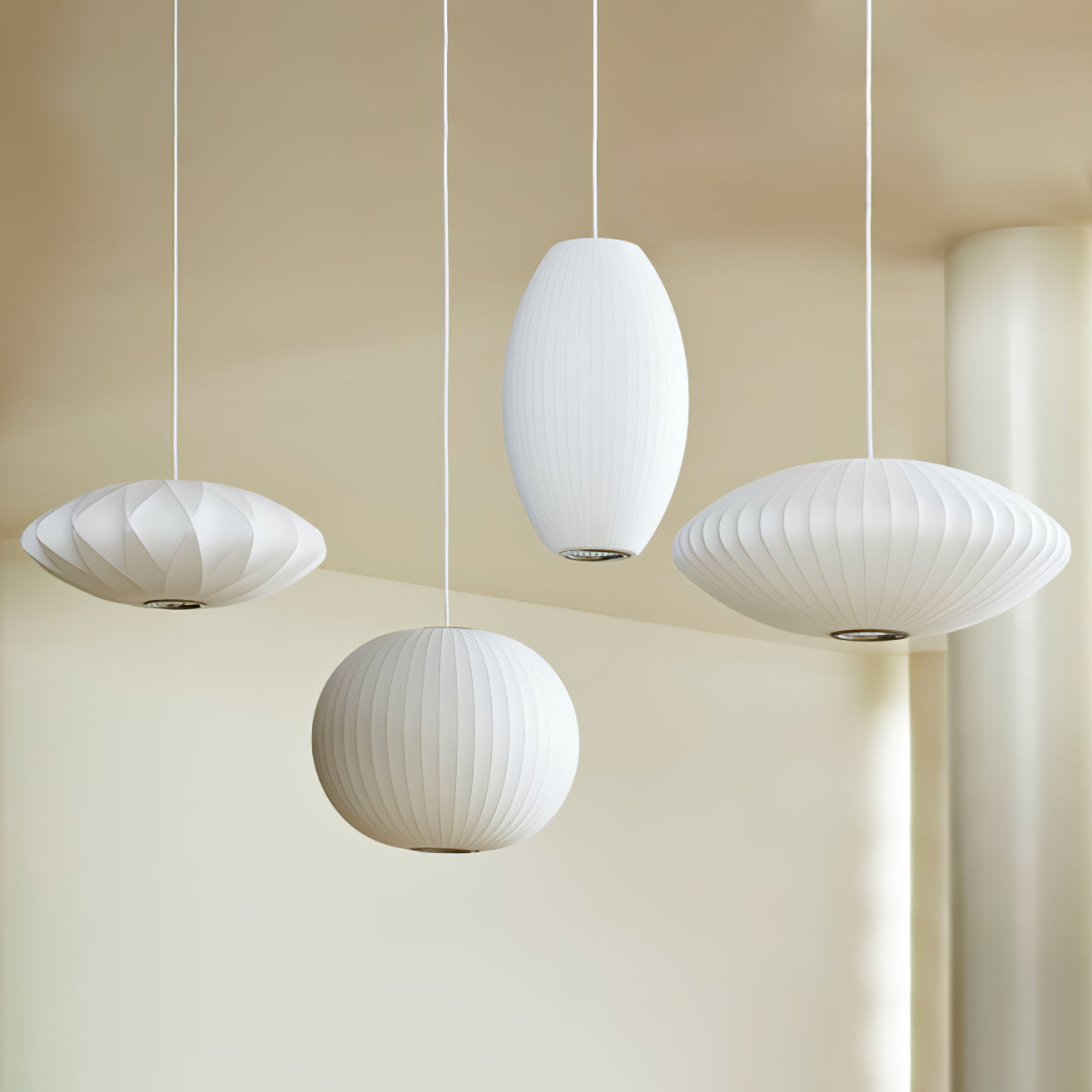 Etrio Suspension Bulle en Soie de Mûrier - Neutralighting