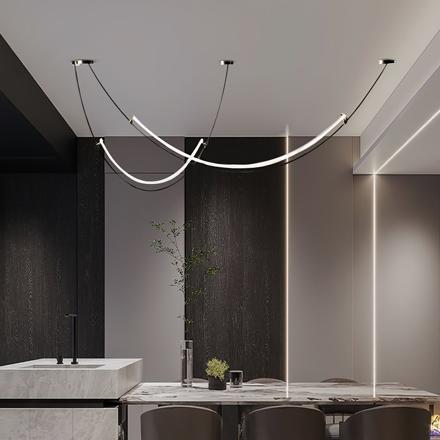 Zephira Suspension LED Courbée - Neutralighting