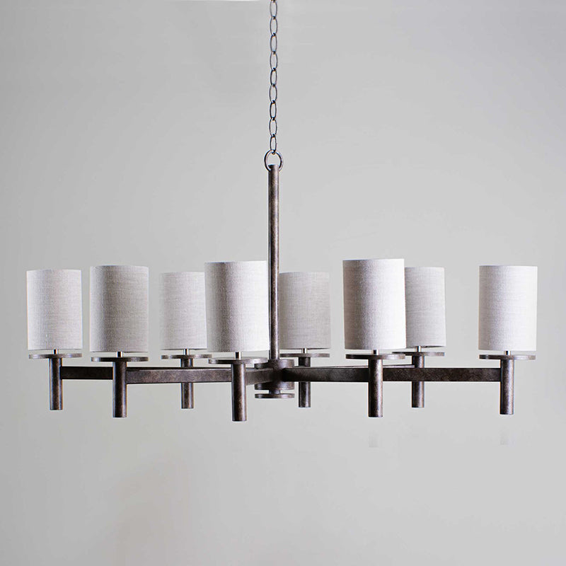 Iltalaris Lustre Haut de Gamme en Laiton et Tissu Nordique - Neutralighting