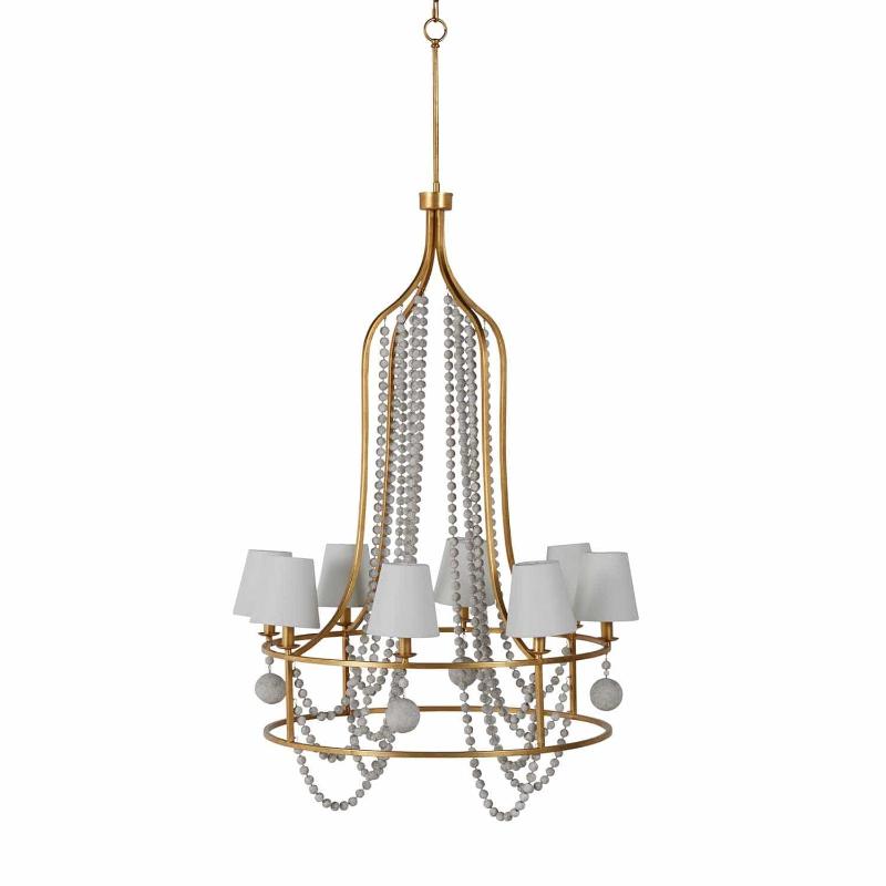 Zethayra Vintage Industrial Wooden Metal Chandelier - Lamp Copper