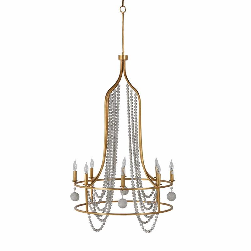 Zethayra Vintage Industrial Wooden Metal Chandelier - Lamp Copper
