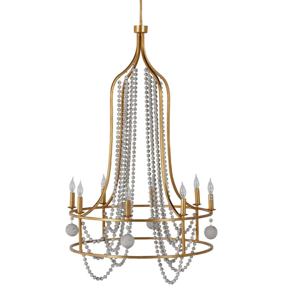 Zethayra Vintage Industrial Wooden Metal Chandelier - Lamp Copper