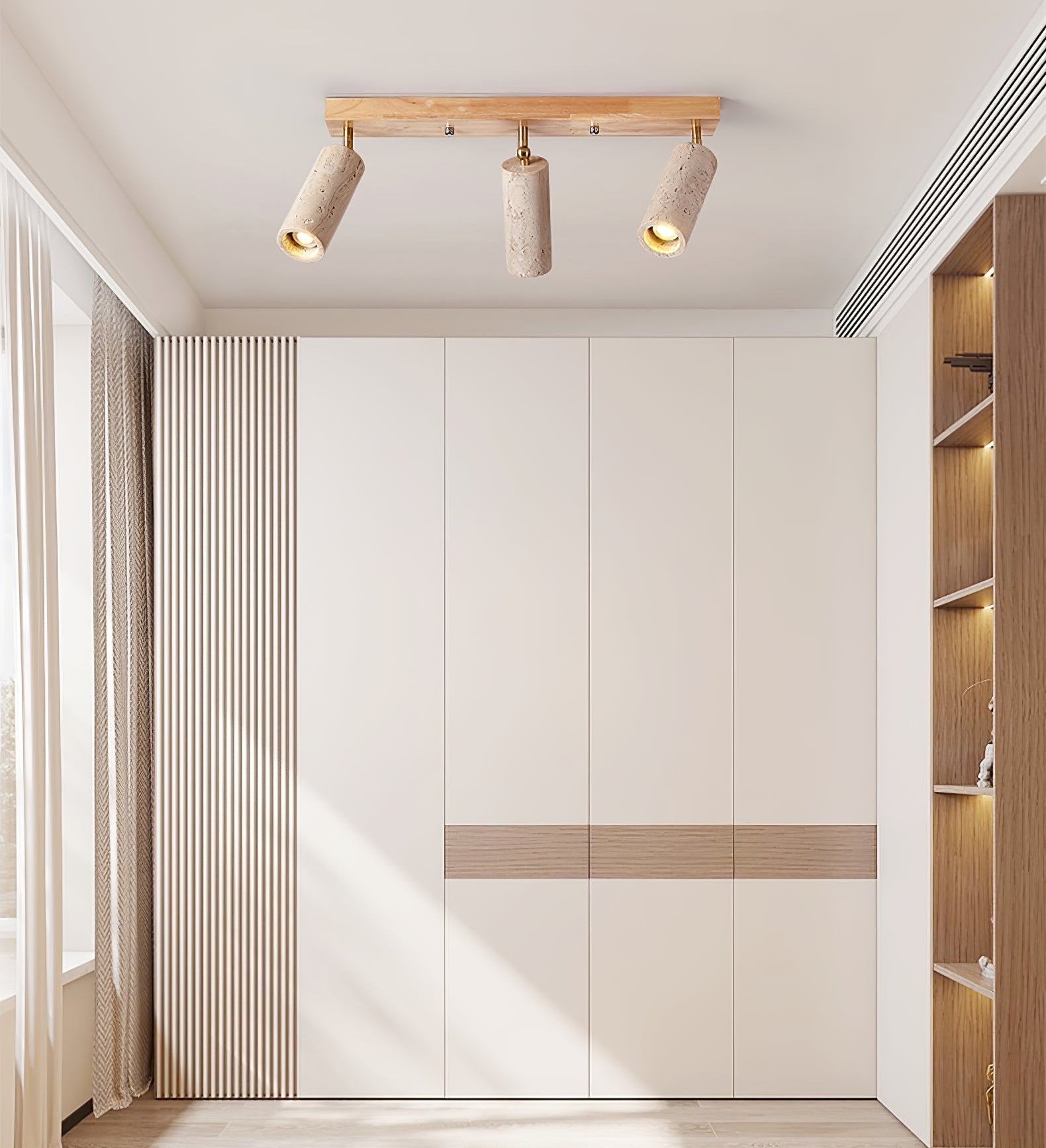 Eurliryra Projecteur Rail Multi-Cylindre en Travertin - Neutralighting