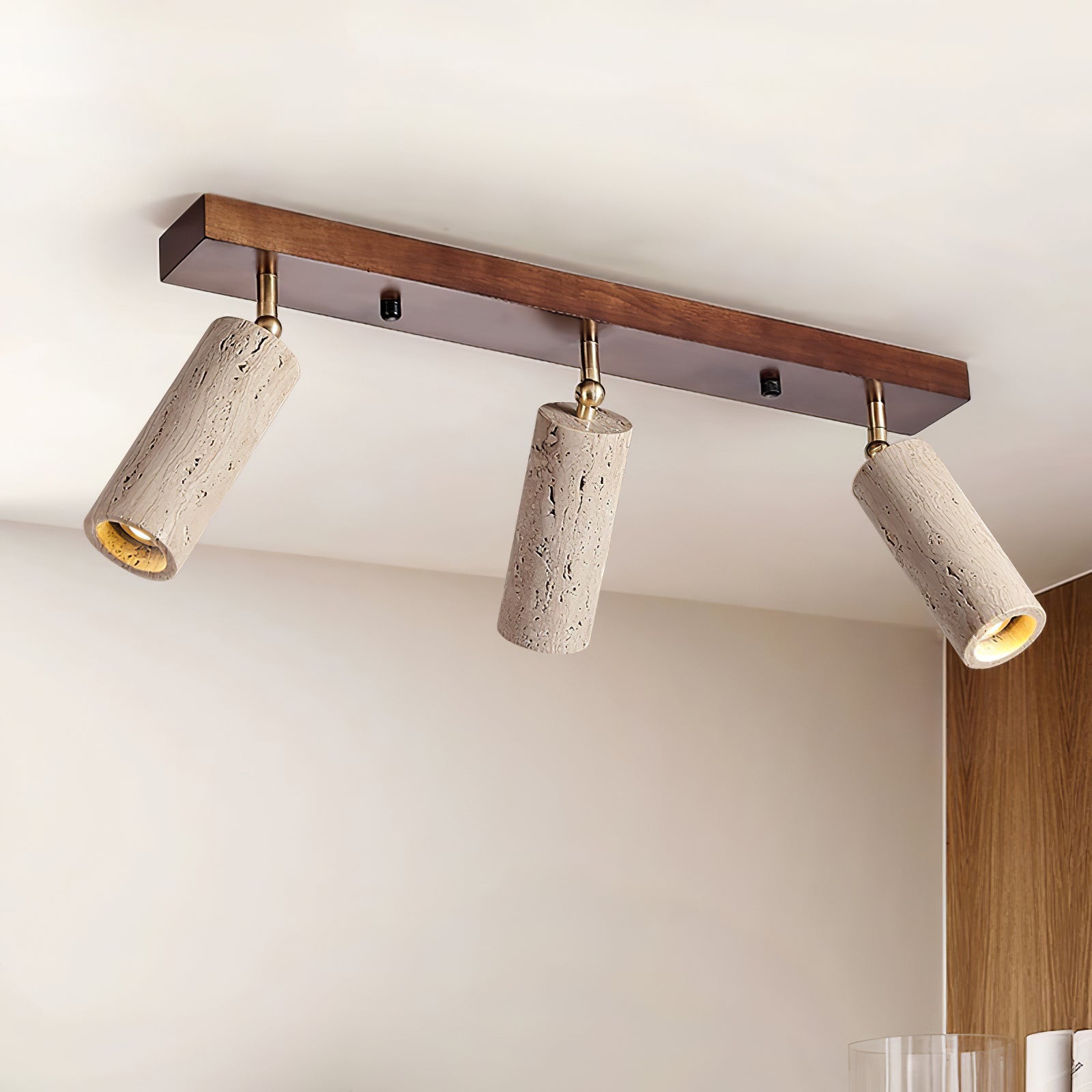Eurliryra Projecteur Rail Multi-Cylindre en Travertin - Neutralighting