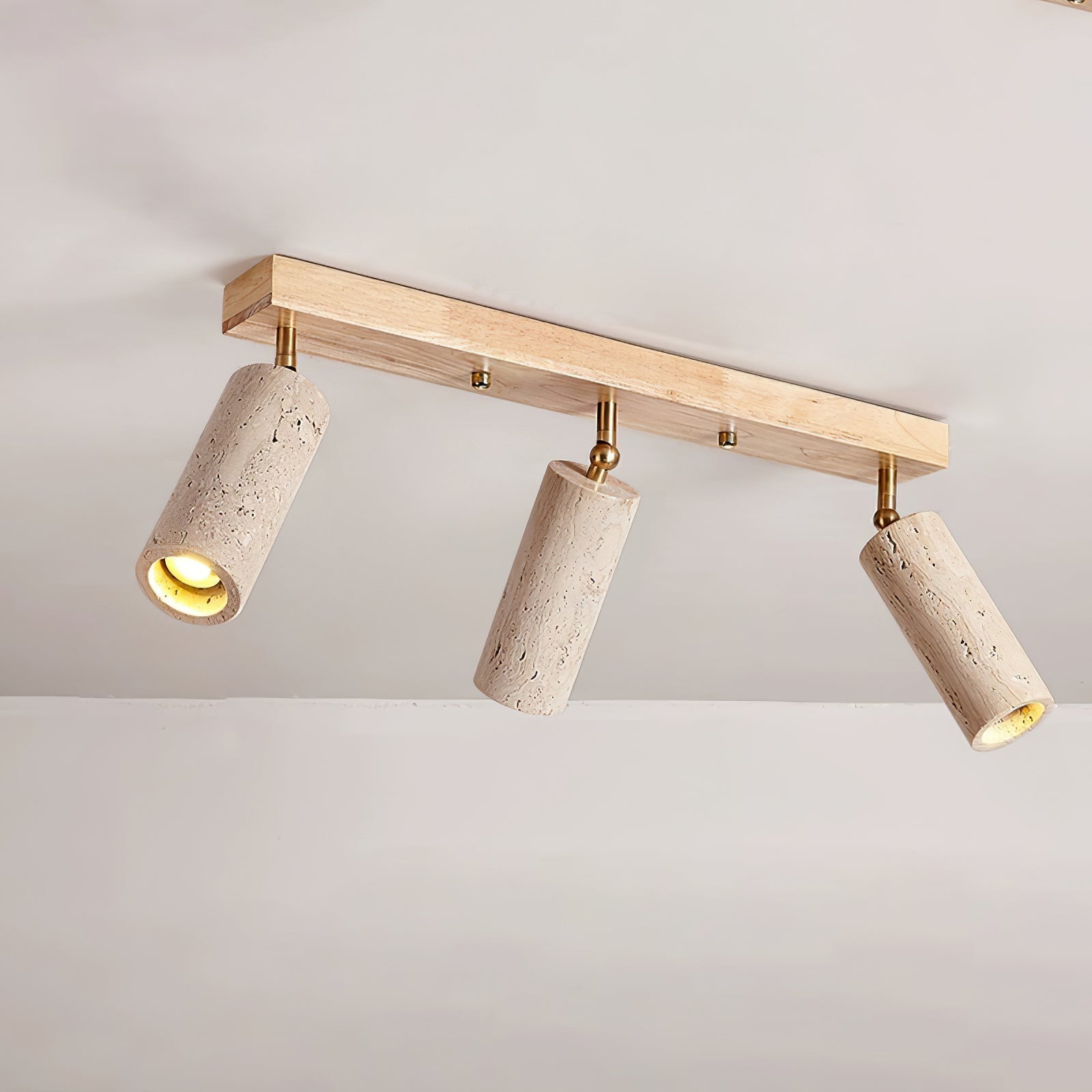 Eurliryra Projecteur Rail Multi-Cylindre en Travertin - Neutralighting