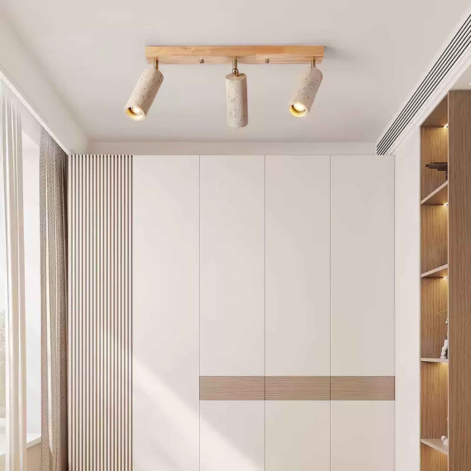 Eurliryra Projecteur Rail Multi-Cylindre en Travertin - Neutralighting