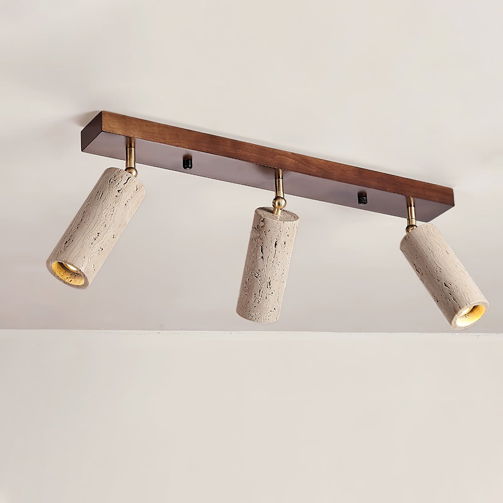 Eurliryra Projecteur Rail Multi-Cylindre en Travertin - Neutralighting