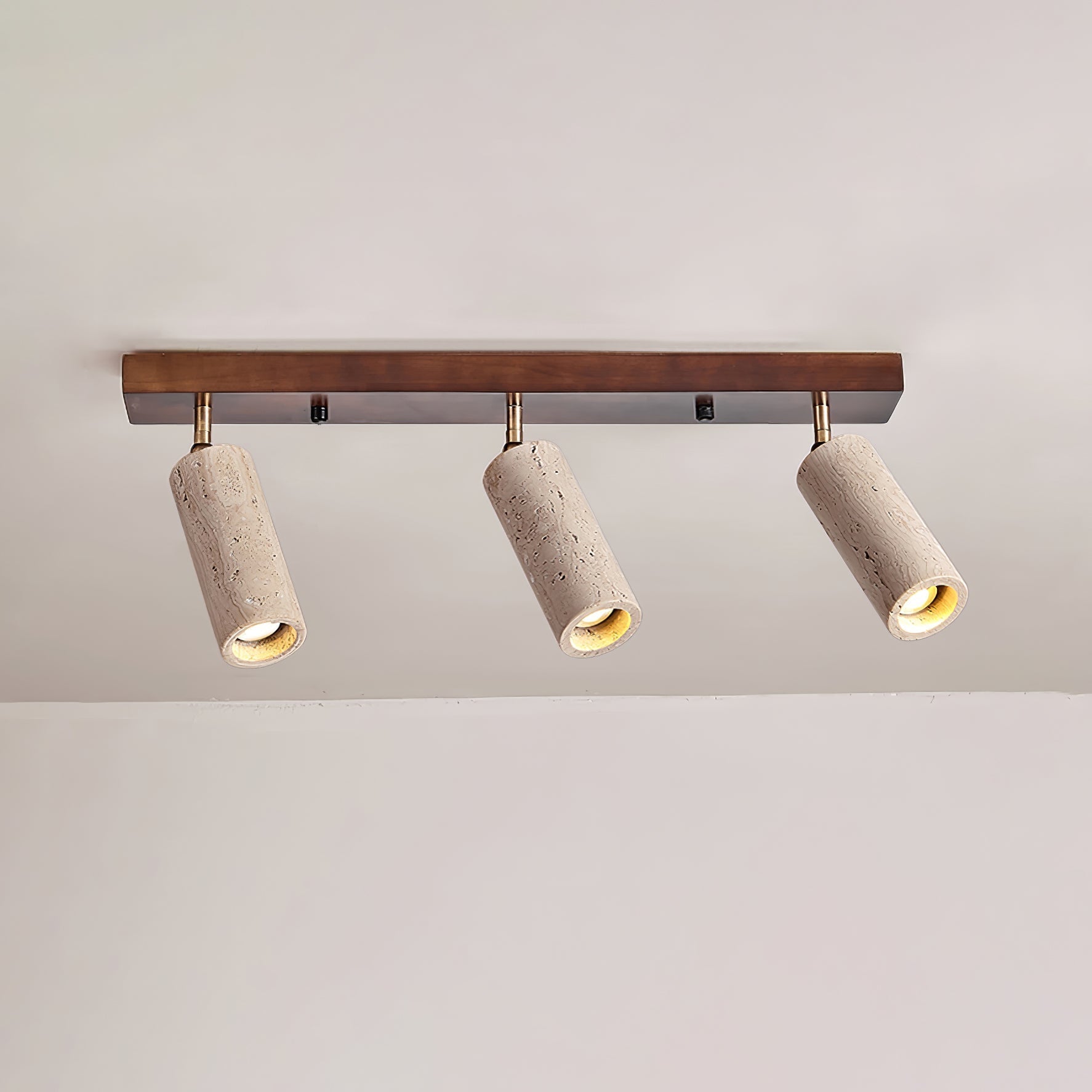 Eurliryra Projecteur Rail Multi-Cylindre en Travertin - Neutralighting