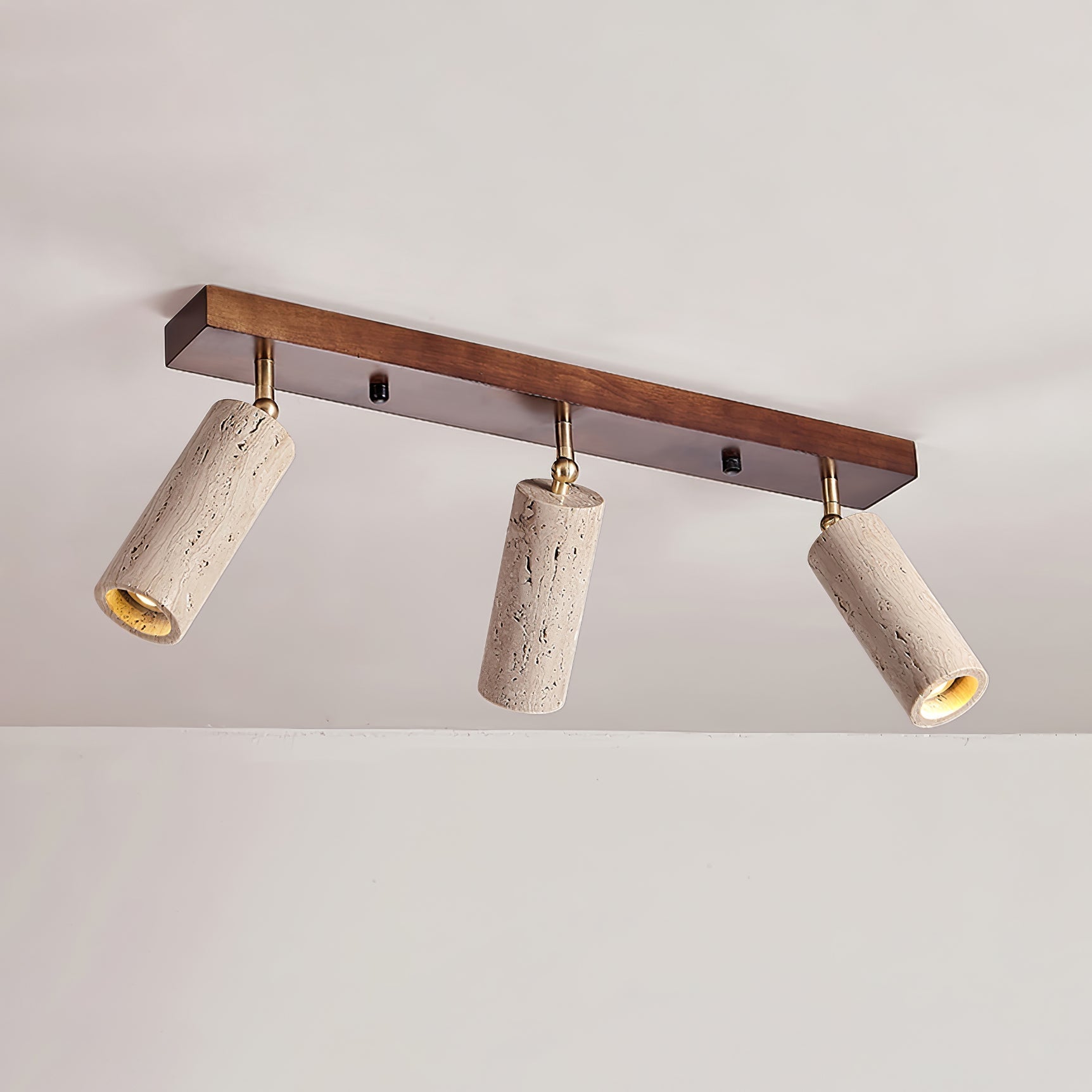 Eurliryra Projecteur Rail Multi-Cylindre en Travertin - Neutralighting