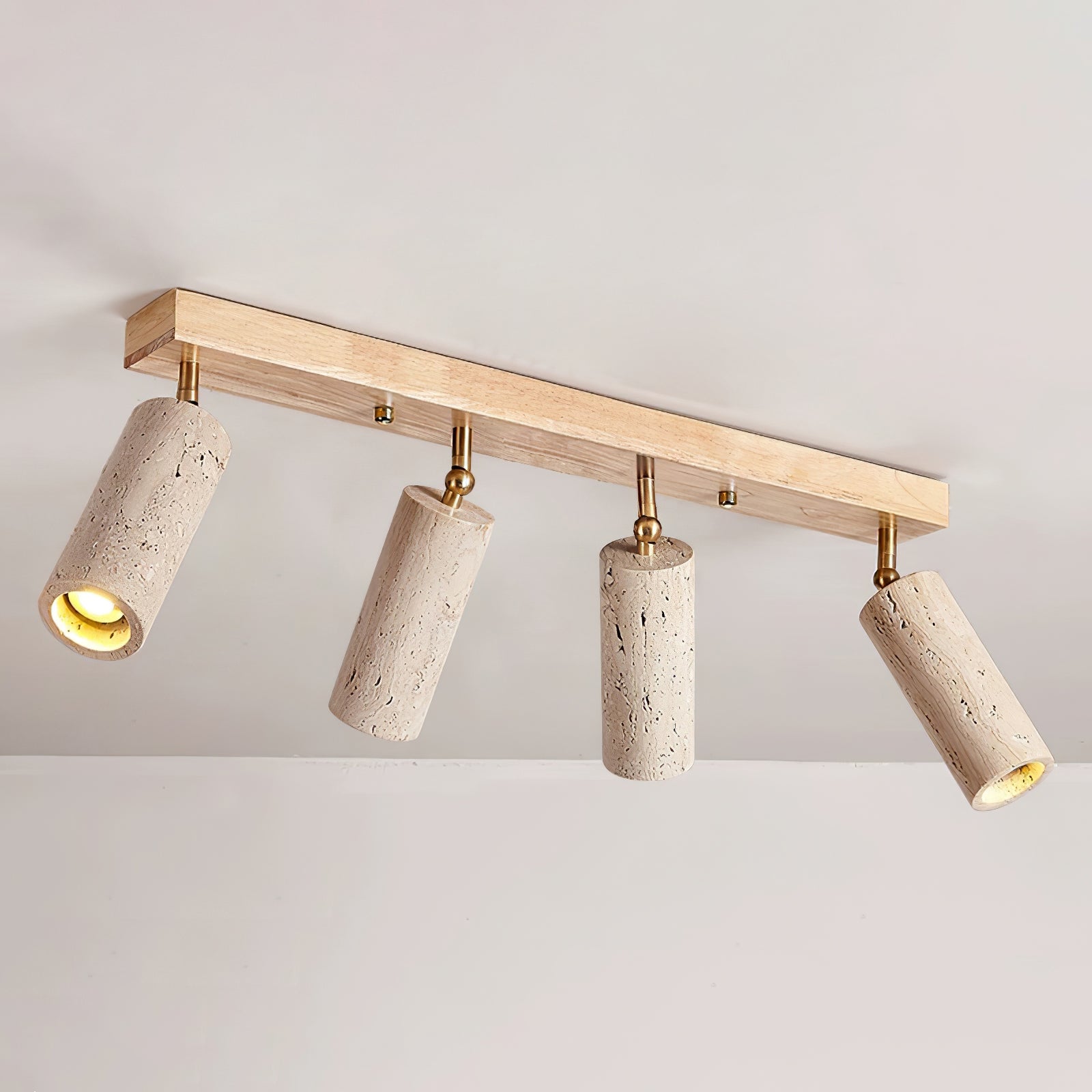 Eurliryra Projecteur Rail Multi-Cylindre en Travertin - Neutralighting