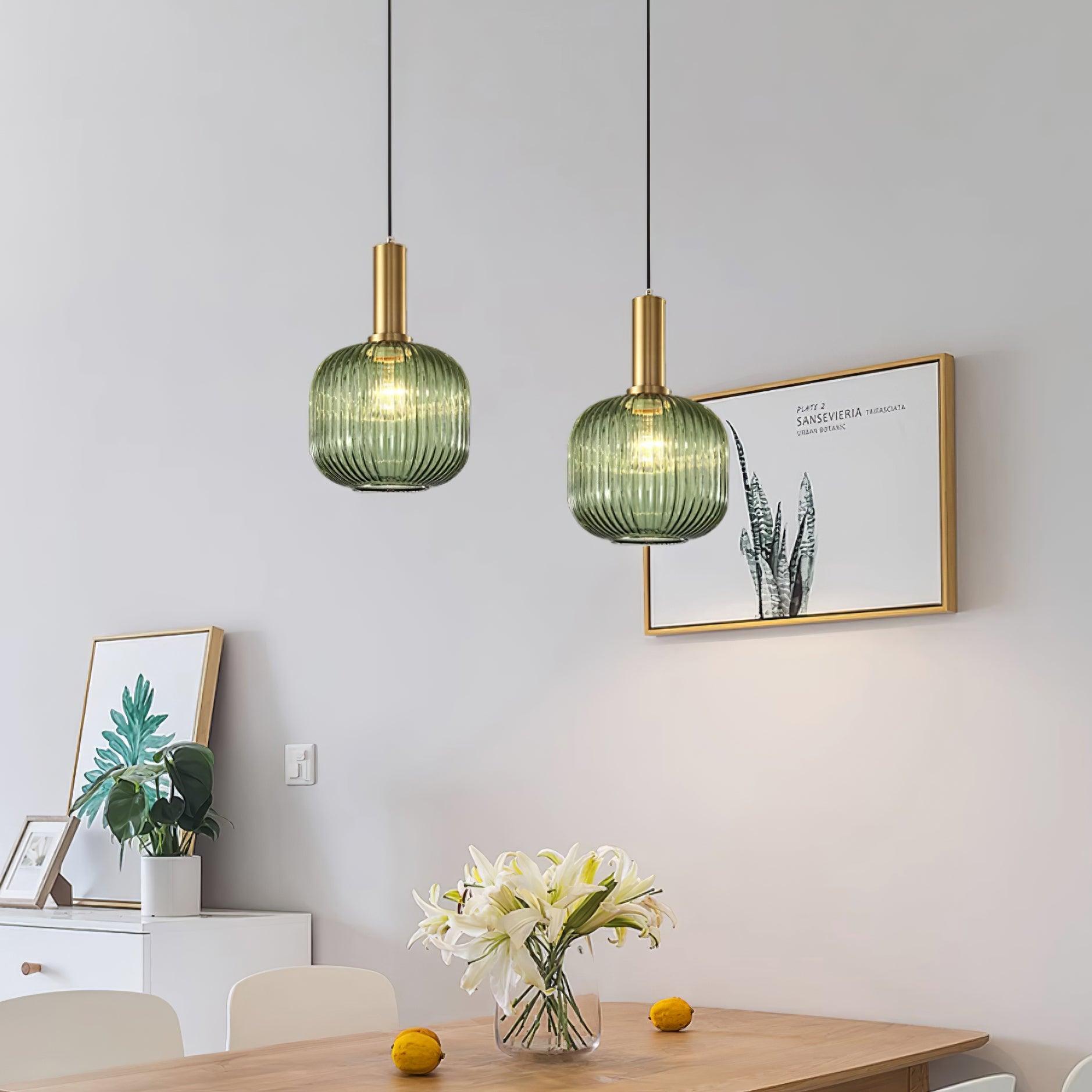 Elara Lampe Pendante Élégante à Rayures - Neutralighting