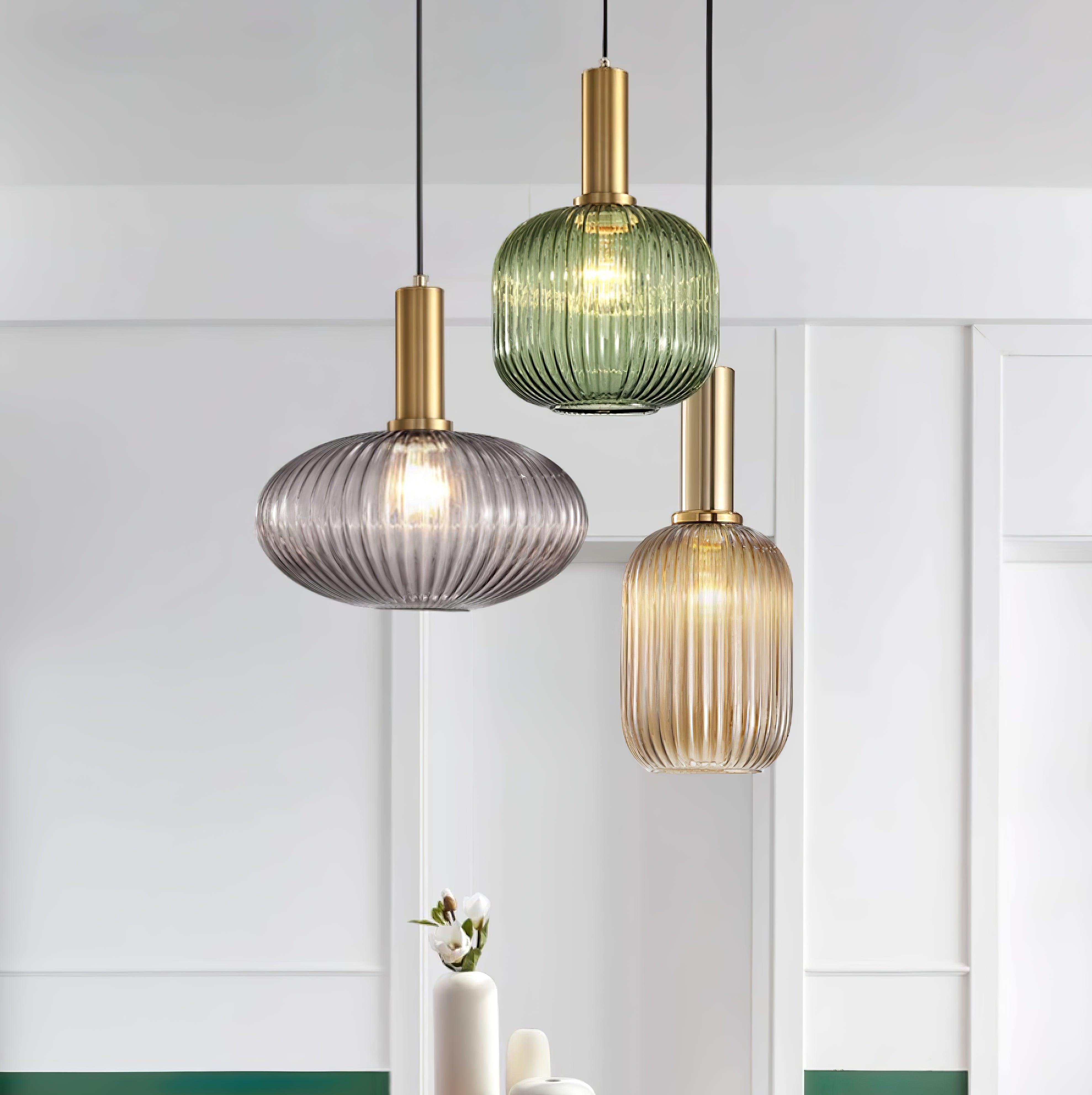 Elara Lampe Pendante Élégante à Rayures - Neutralighting
