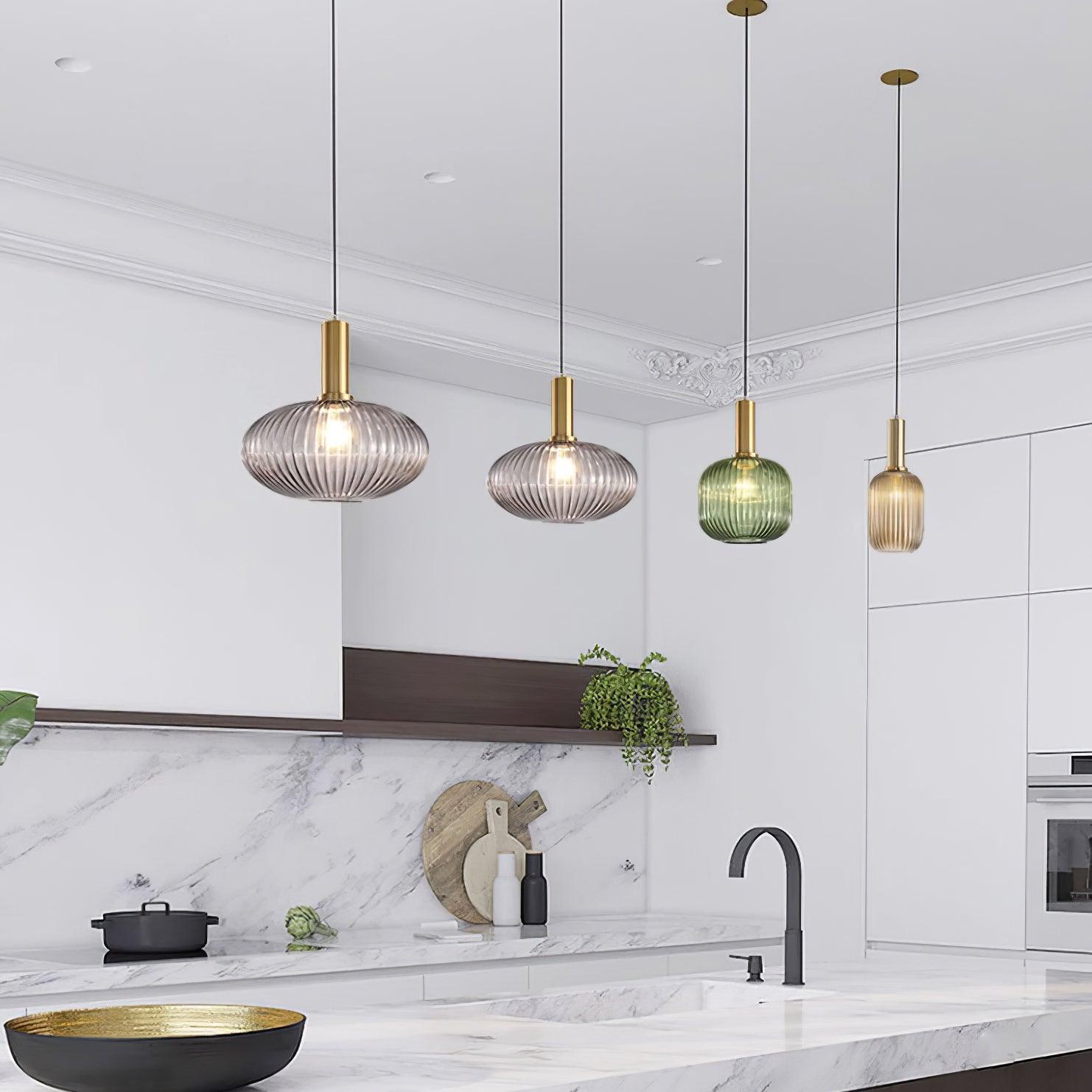 Elara Lampe Pendante Élégante à Rayures - Neutralighting