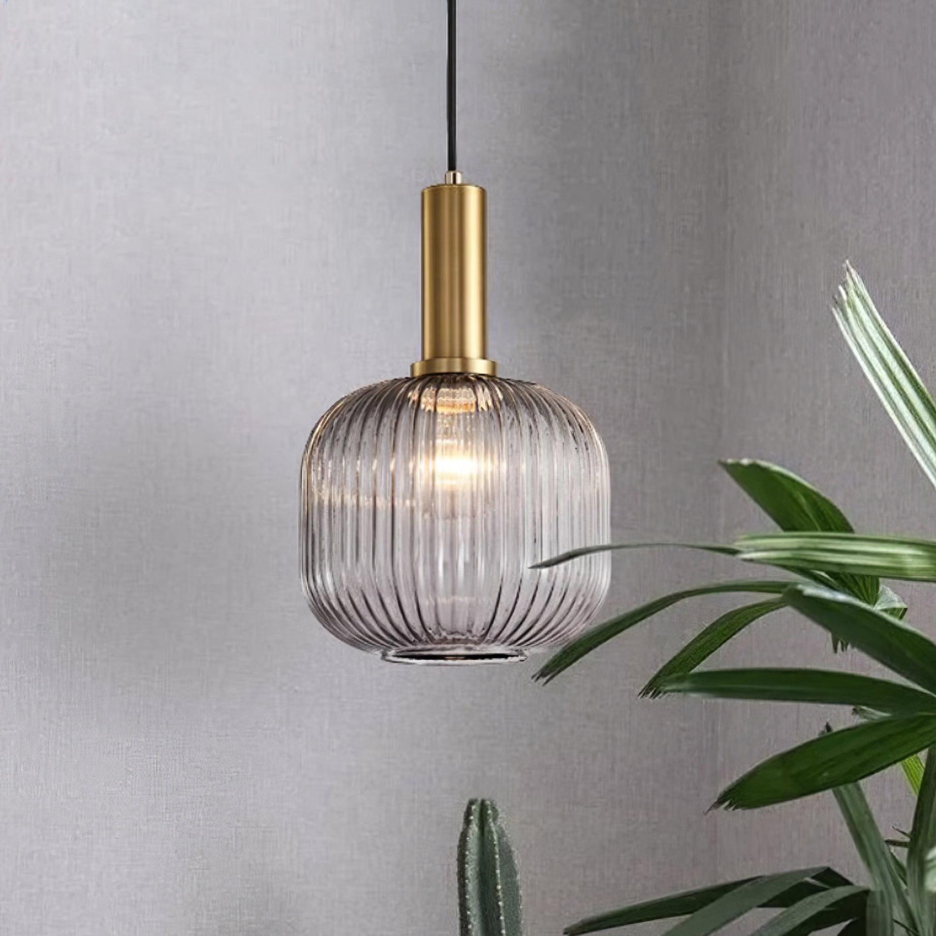 Elara Lampe Pendante Élégante à Rayures - Neutralighting