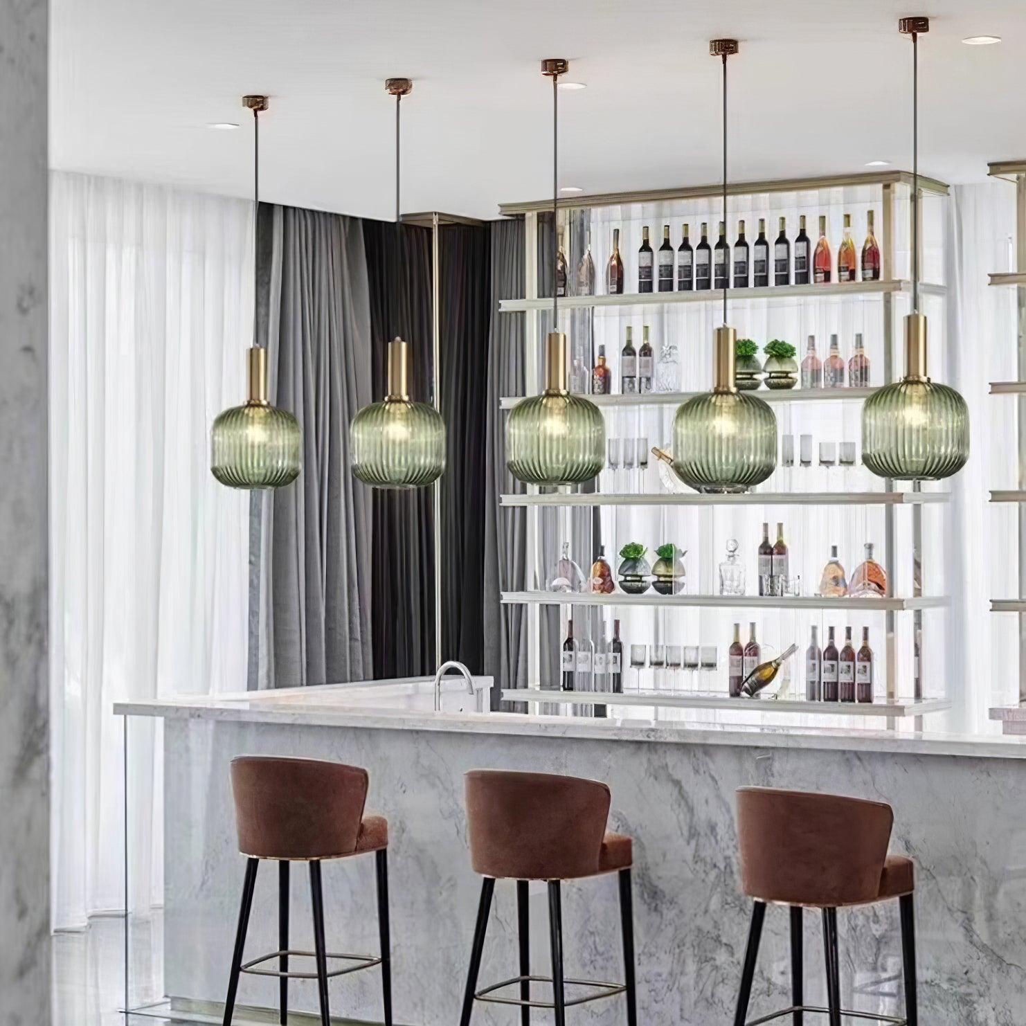 Elara Lampe Pendante Élégante à Rayures - Neutralighting