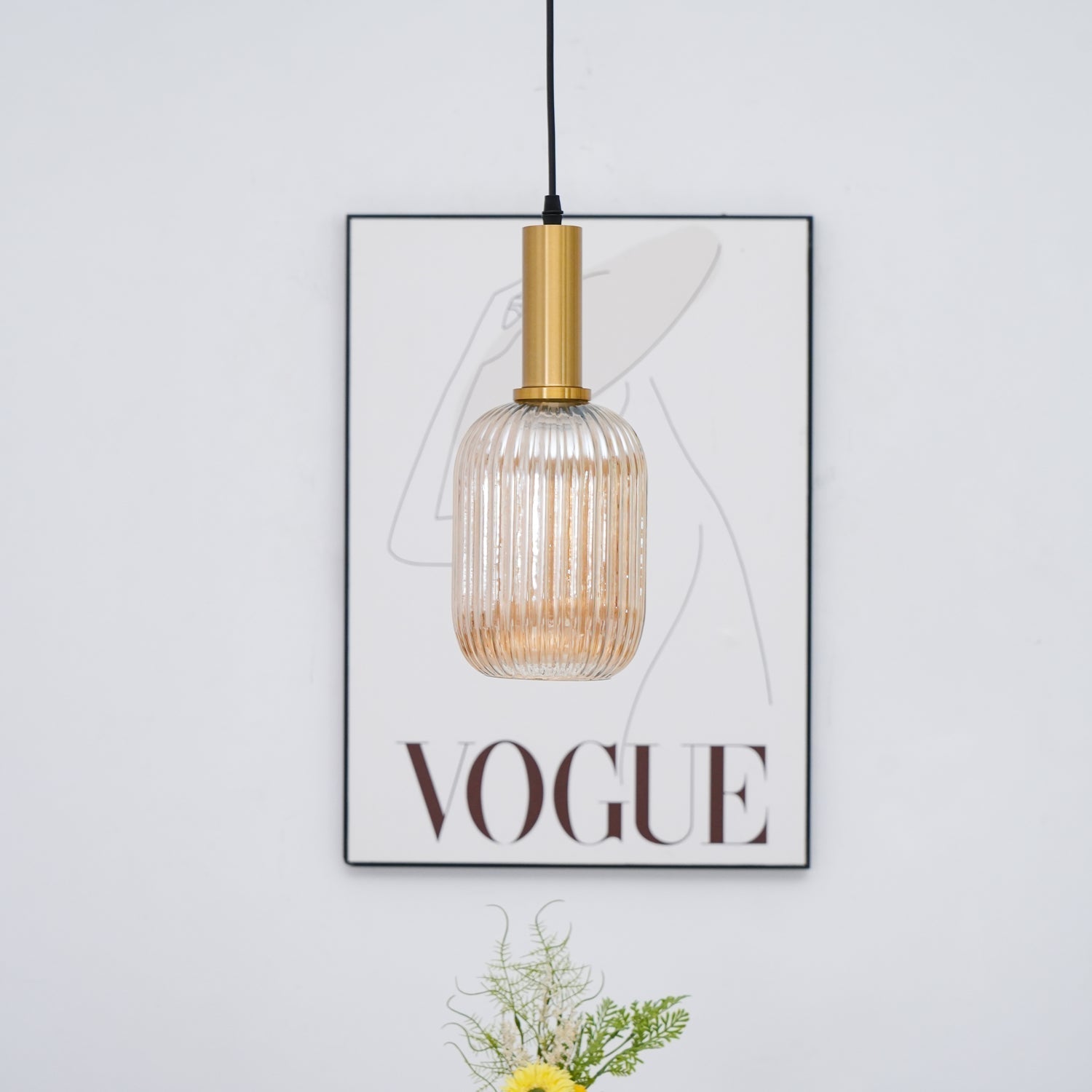 Elara Lampe Pendante Élégante à Rayures - Neutralighting