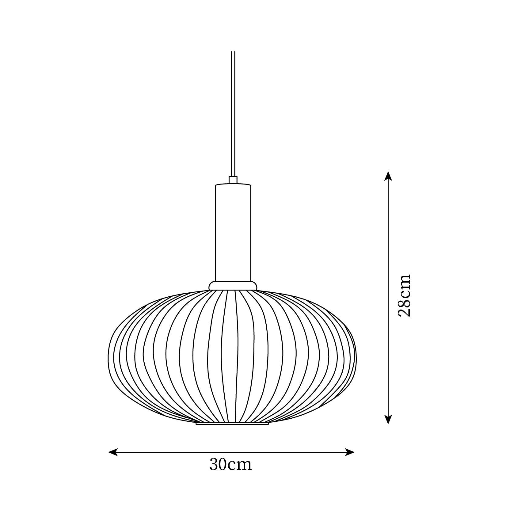 Elara Lampe Pendante Élégante à Rayures - Neutralighting