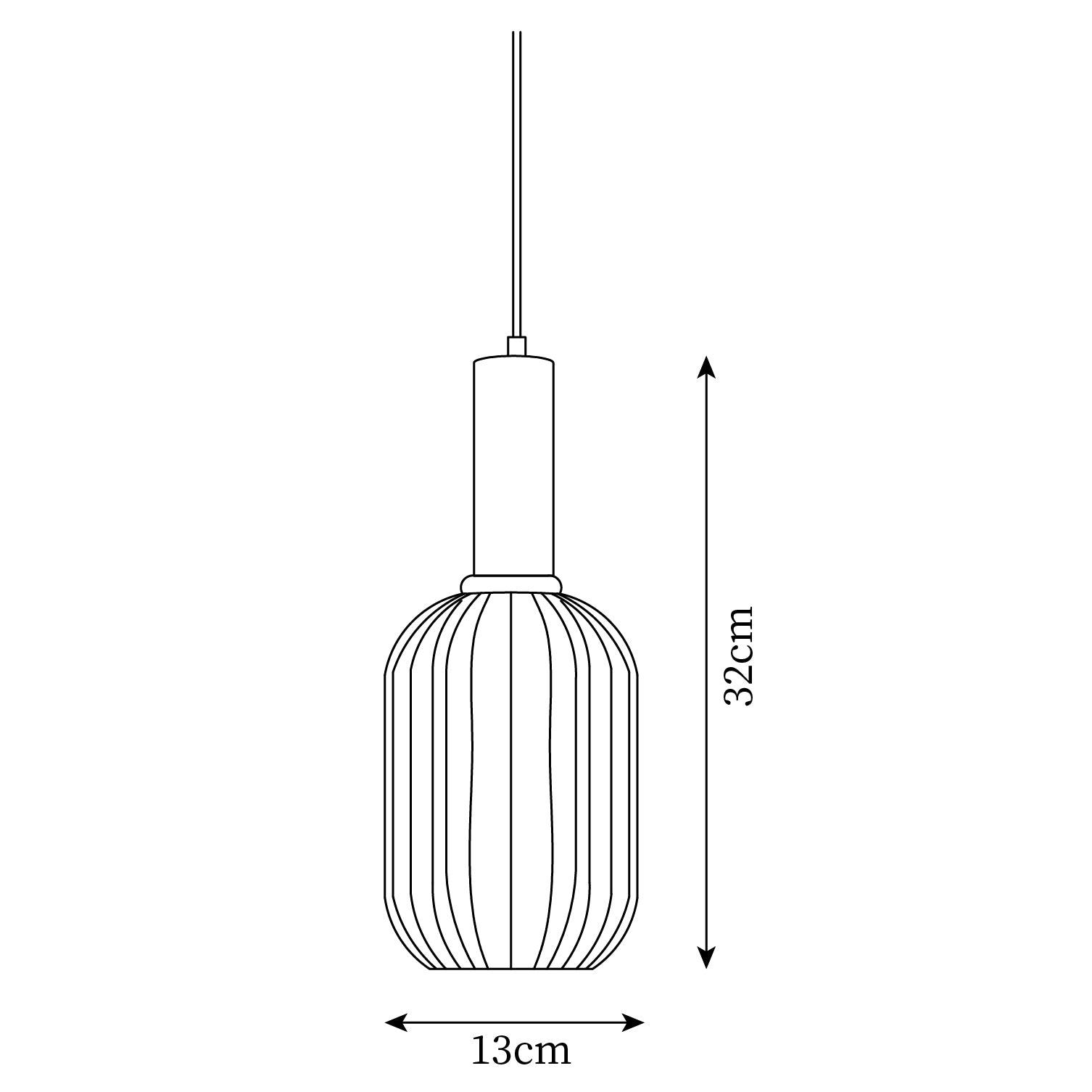 Elara Lampe Pendante Élégante à Rayures - Neutralighting