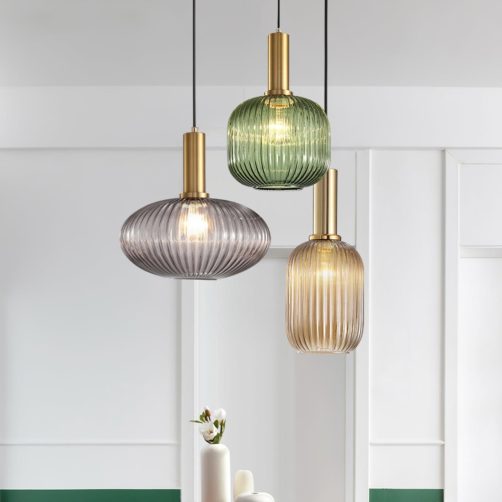 Elara Lampe Pendante Élégante à Rayures - Neutralighting