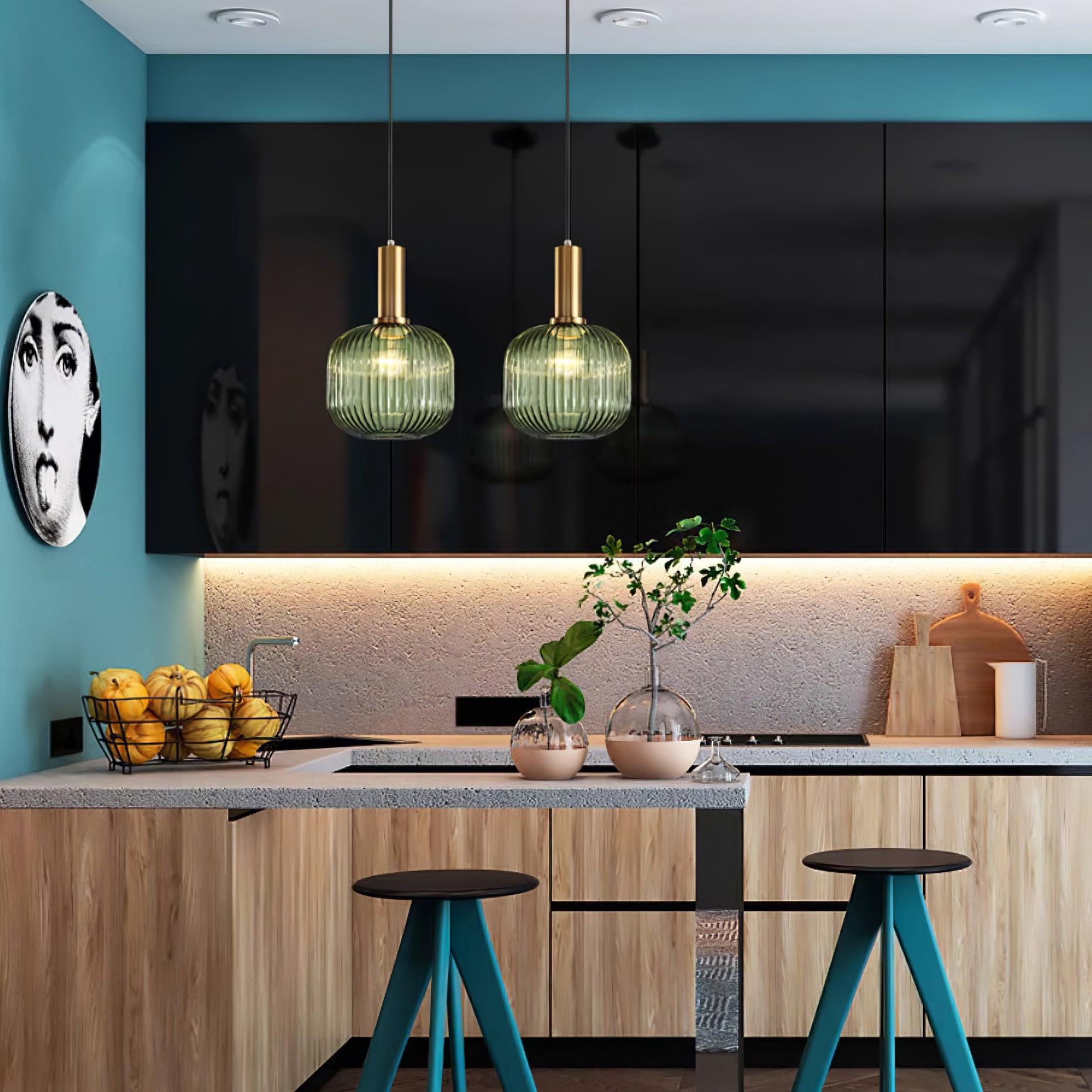 Elara Lampe Pendante Élégante à Rayures - Neutralighting