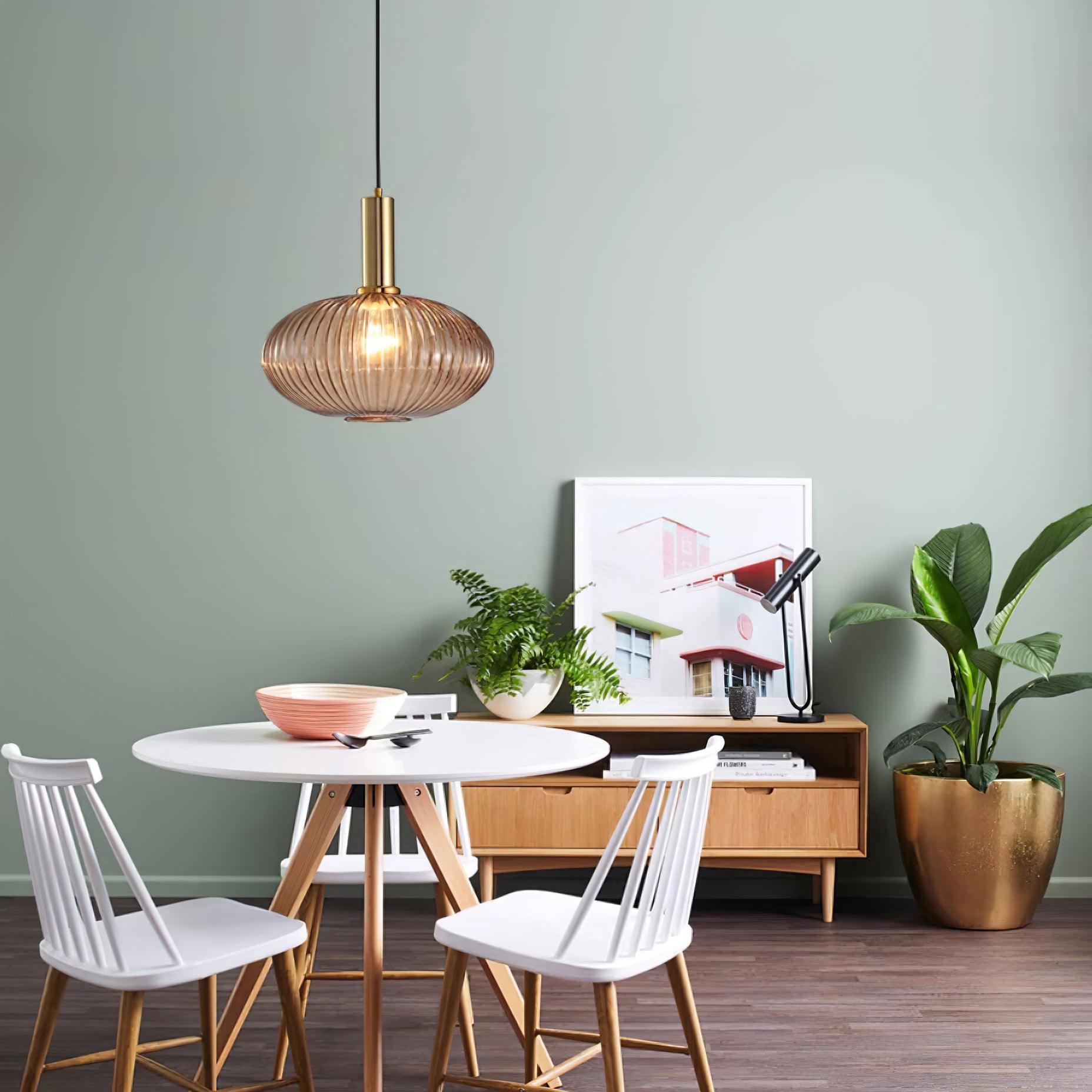 Elara Lampe Pendante Élégante à Rayures - Neutralighting