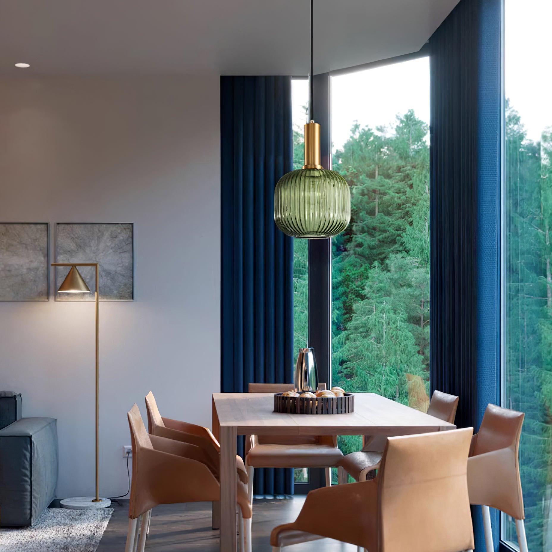 Elara Lampe Pendante Élégante à Rayures - Neutralighting