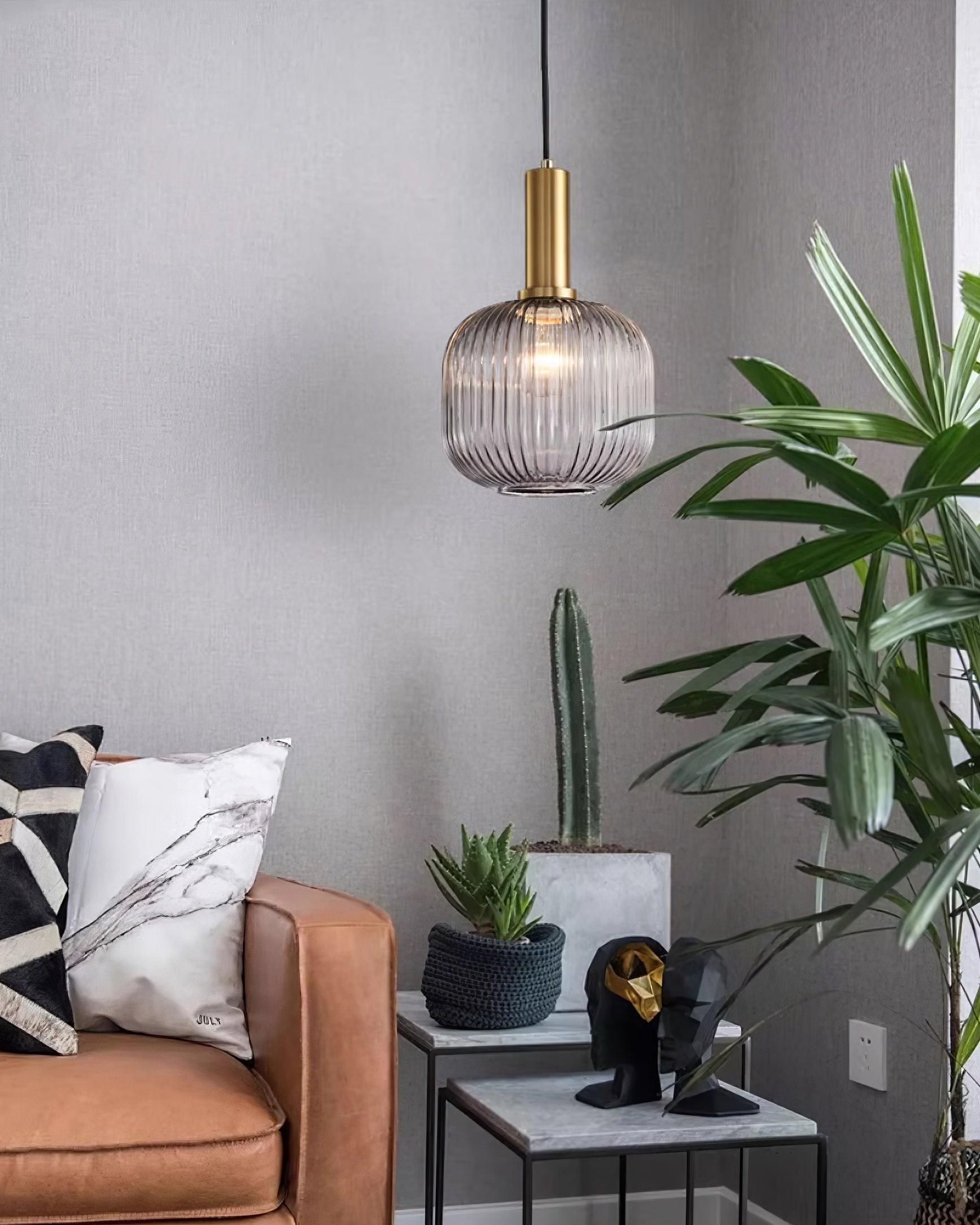 Elara Lampe Pendante Élégante à Rayures - Neutralighting