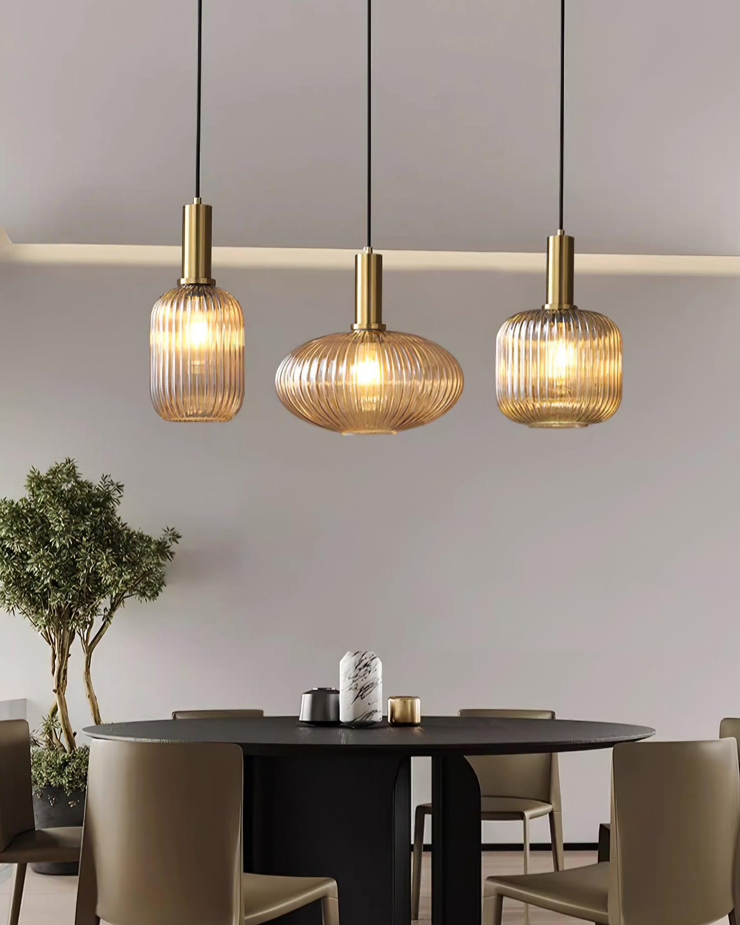 Elara Lampe Pendante Élégante à Rayures - Neutralighting