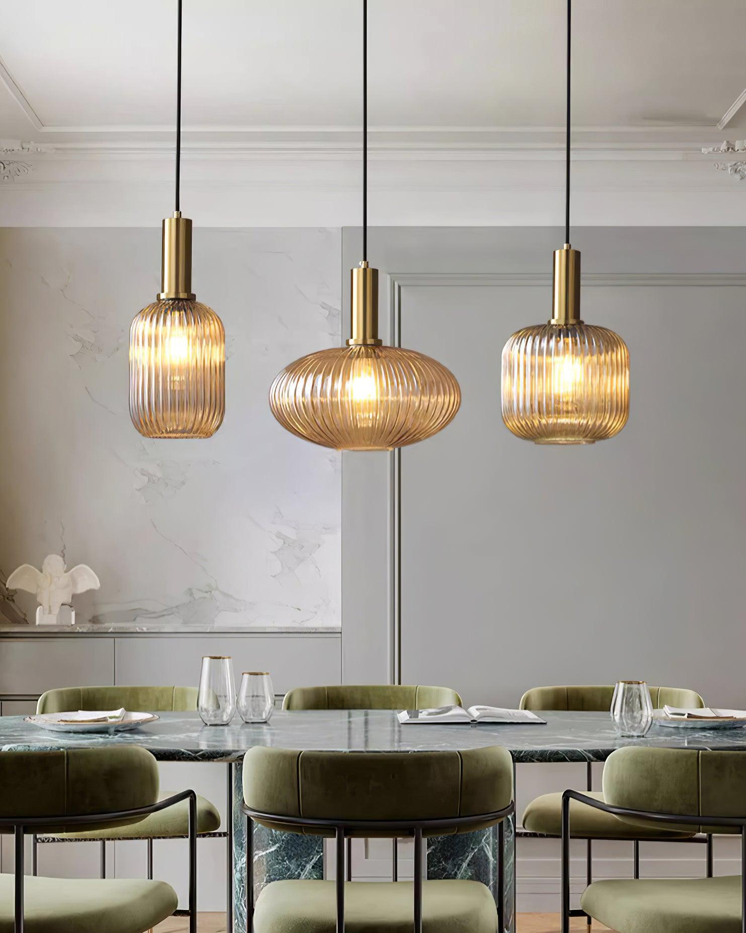 Elara Lampe Pendante Élégante à Rayures - Neutralighting