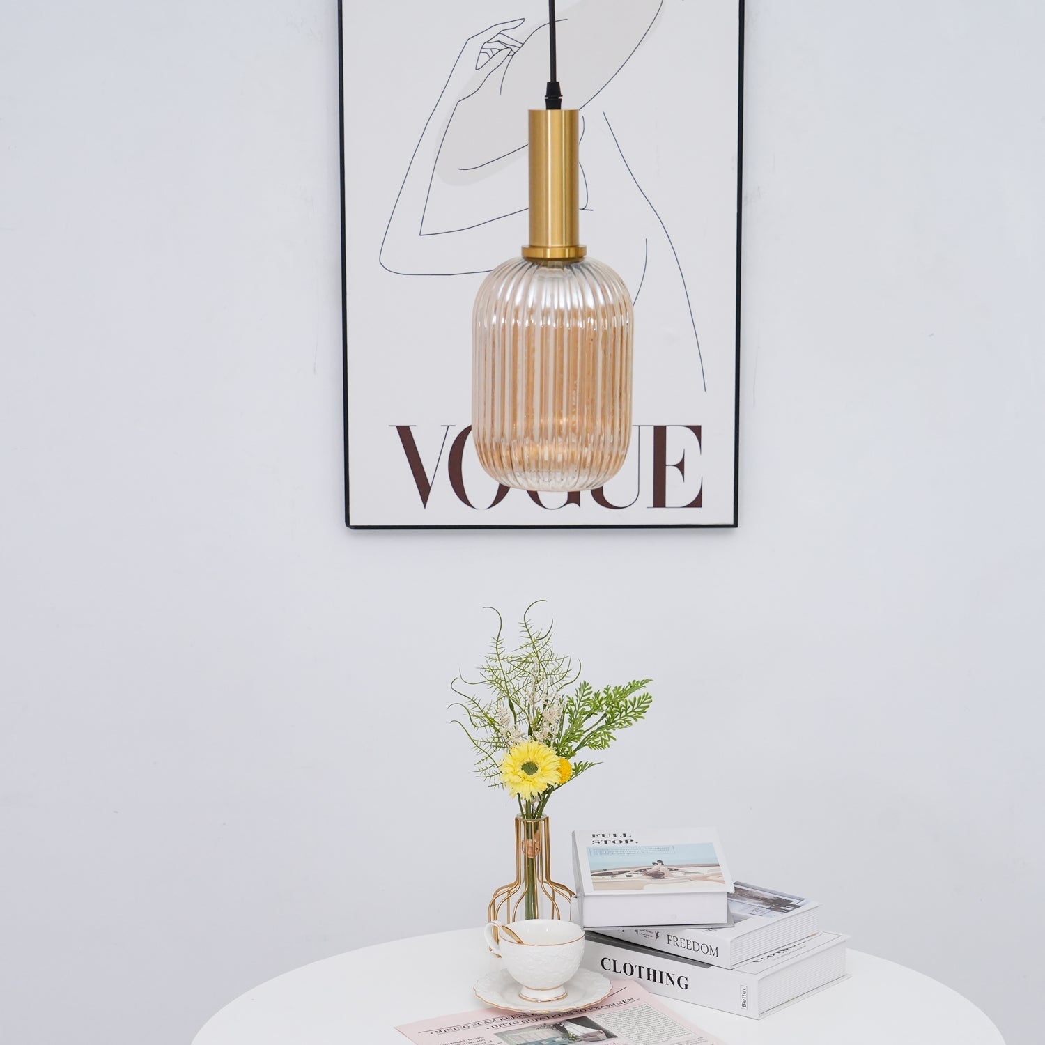 Elara Lampe Pendante Élégante à Rayures - Neutralighting