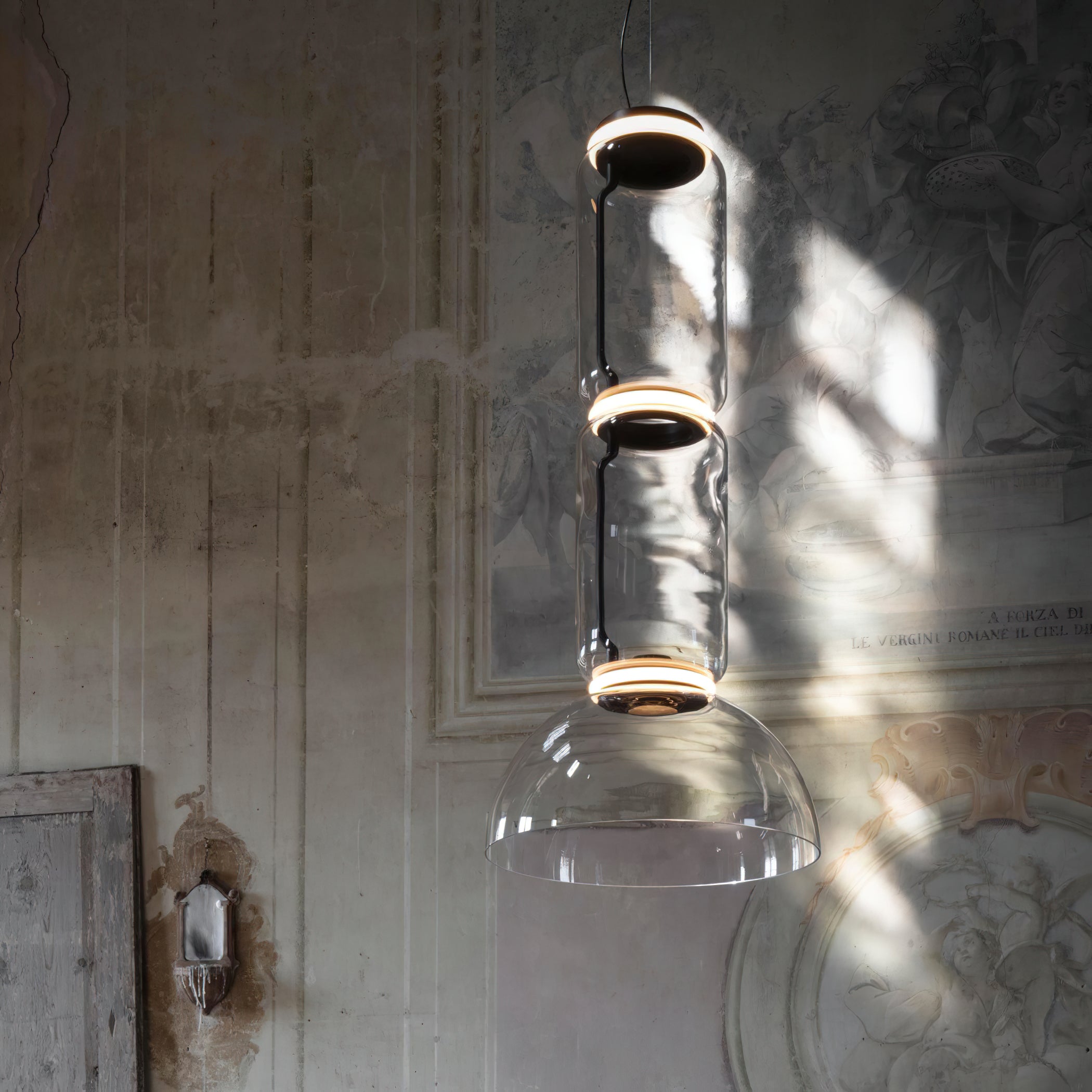 Cadorus Premium Elegance Glass Metal Pendant Lamp - Lamp Copper