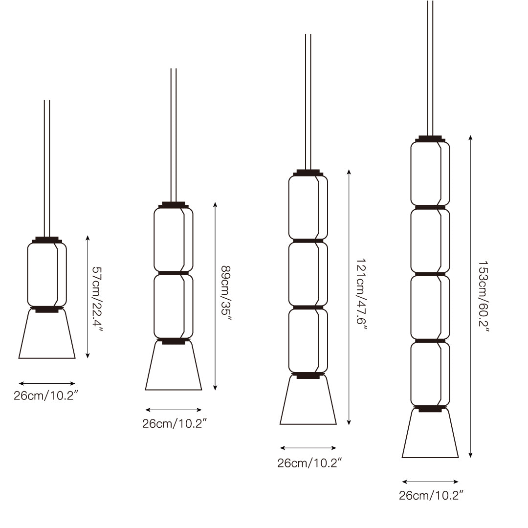 Cadorus Premium Elegance Glass Metal Pendant Lamp - Lamp Copper