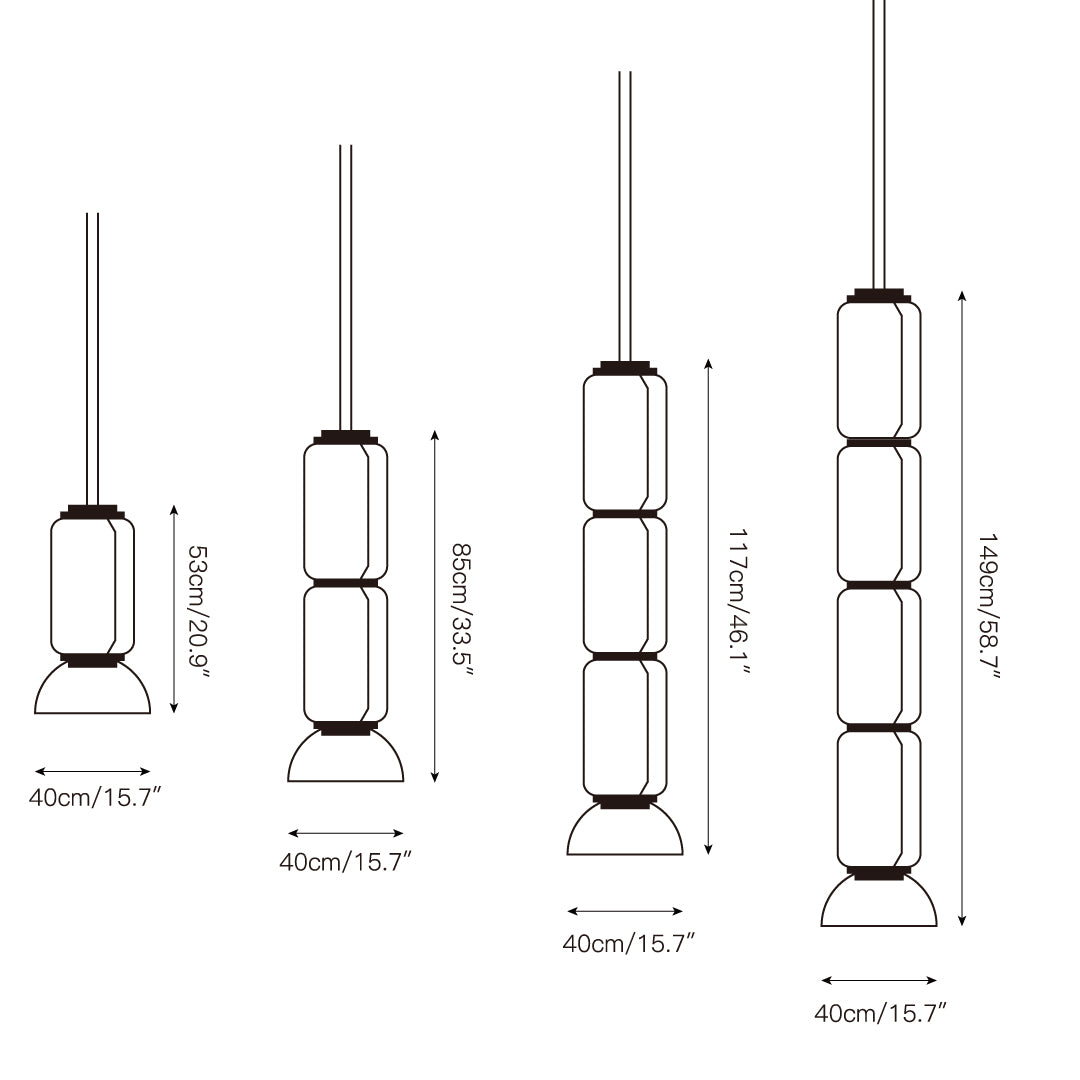 Cadorus Premium Elegance Glass Metal Pendant Lamp - Lamp Copper
