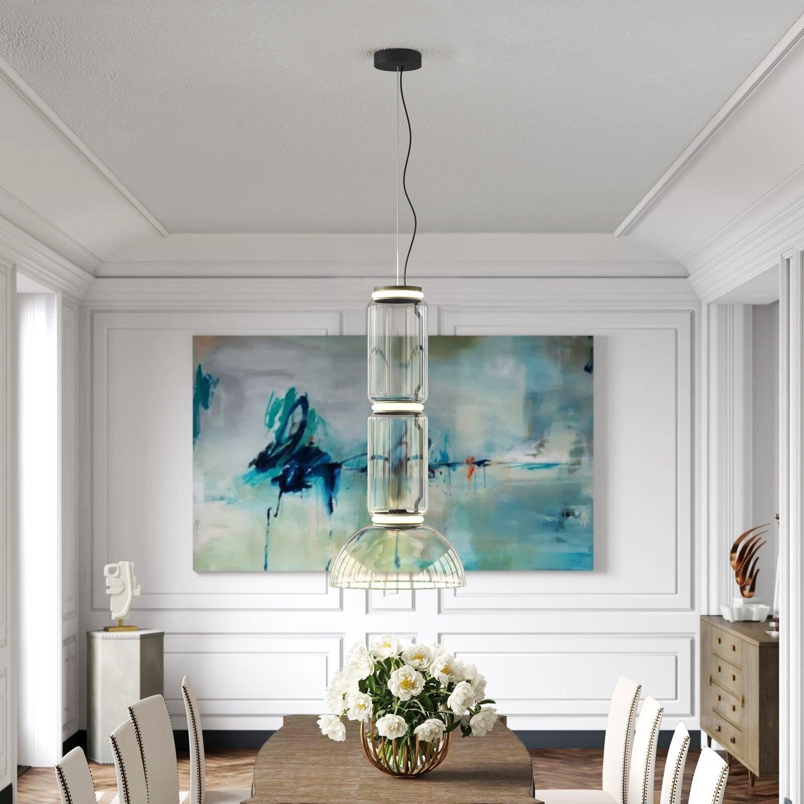 Cadorus Premium Elegance Glass Metal Pendant Lamp - Lamp Copper