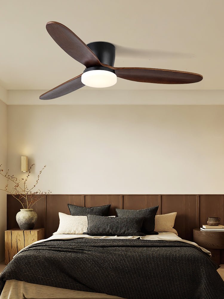 Vue latérale du plafonnier ventilateur Athyrs