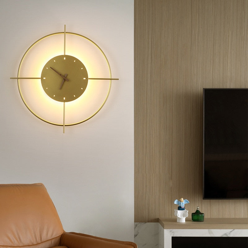 Arisha Applique Murale Rond Or/Noir Métal/Acrylique Salon/Chambre - Neutralighting