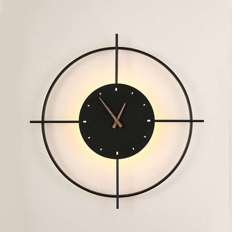Arisha Applique Murale Rond Or/Noir Métal/Acrylique Salon/Chambre - Neutralighting