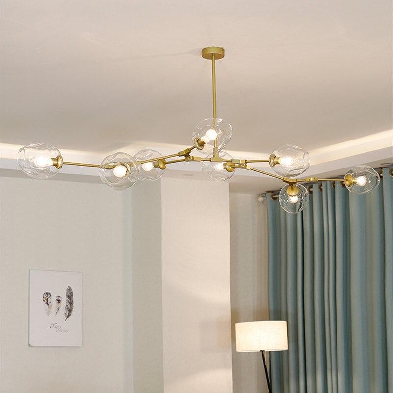 Kirae Suspension Nordique. Verre. Noir/Or. Salon