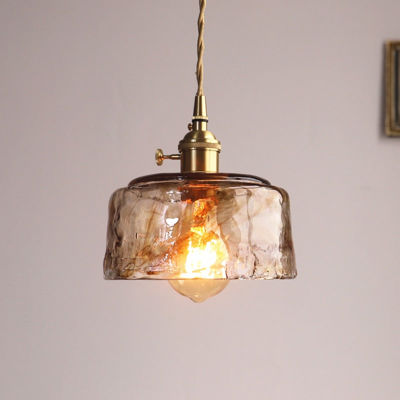 Zina Suspension Géométrique Vintage Verre. Laiton. Salon