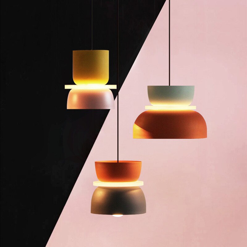 Jojo Suspendue Industrial Contrast Color Island Salon - Neutralighting