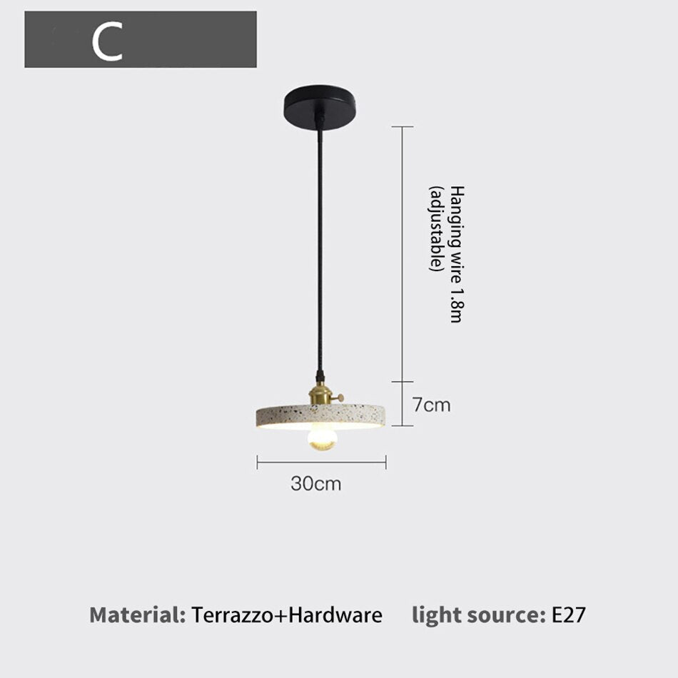 Arisha Luminaires Suspendus LED Élégant Nordiques Ciment Chambre - Neutralighting