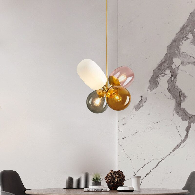 Valentina Lampe Pendante Créative en Verre Ballon Colorée