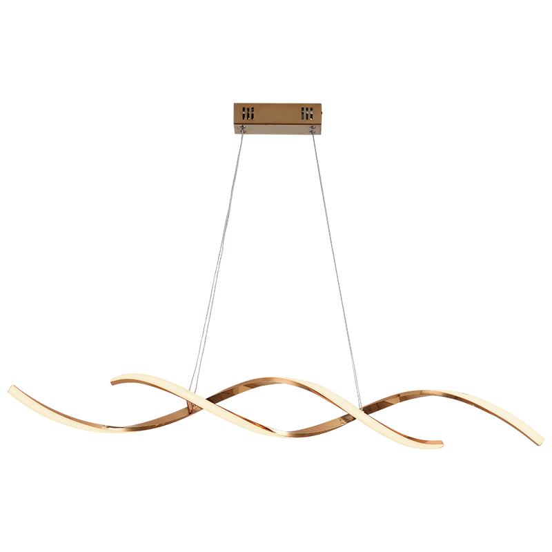 Arisha Suspension LED linéaire ondulée moderne pour la salle - Neutralighting