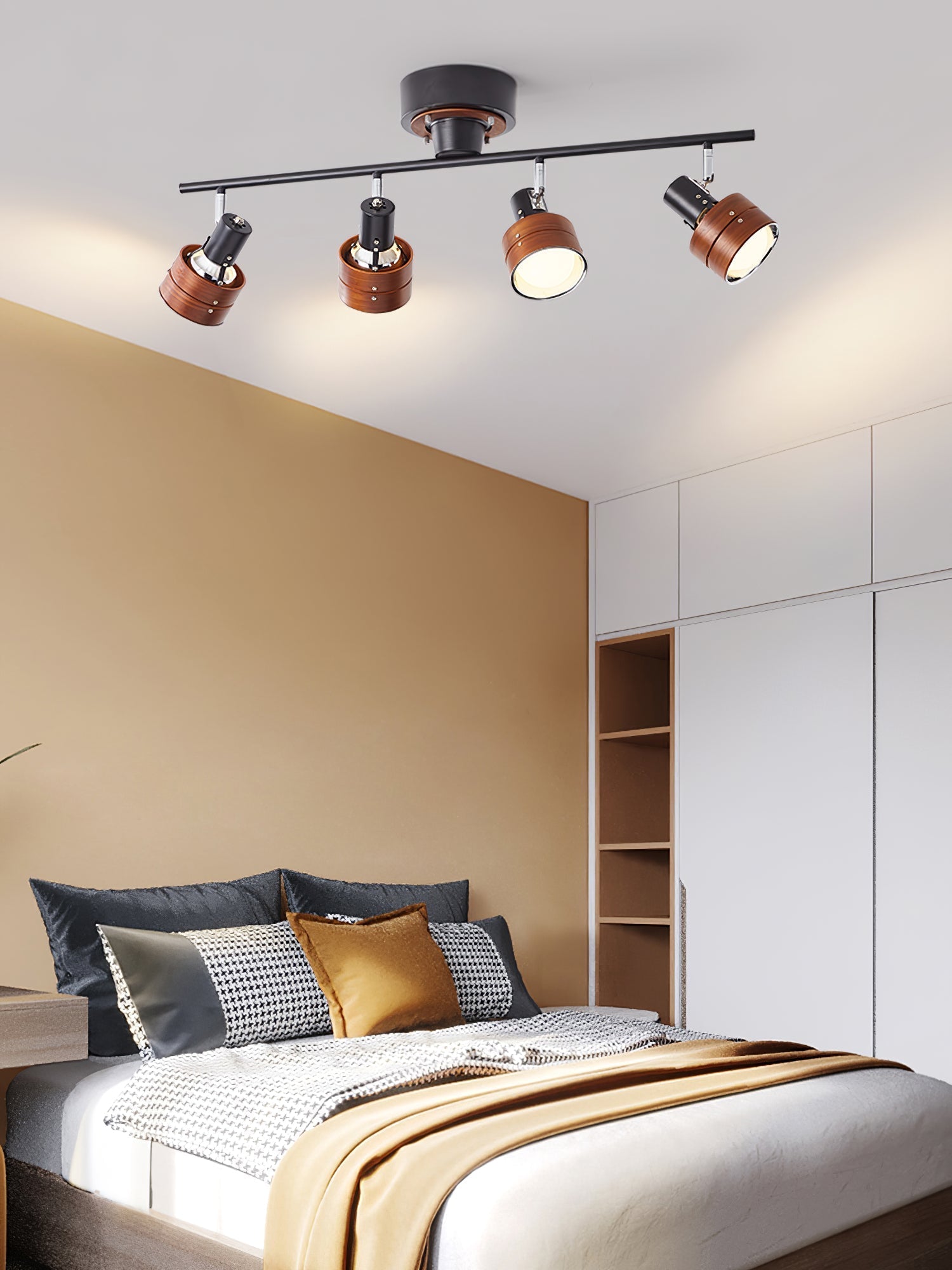 Esorila Plafonnier Nordique Cylindrique à 4 Spots Métalliques - Neutralighting