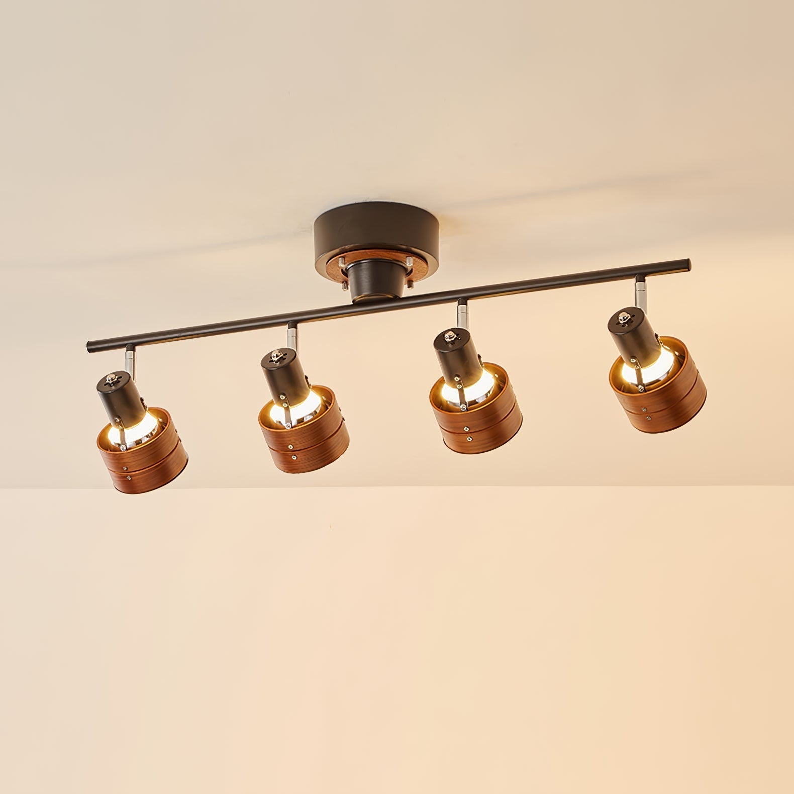 Esorila Plafonnier Nordique Cylindrique à 4 Spots Métalliques - Neutralighting