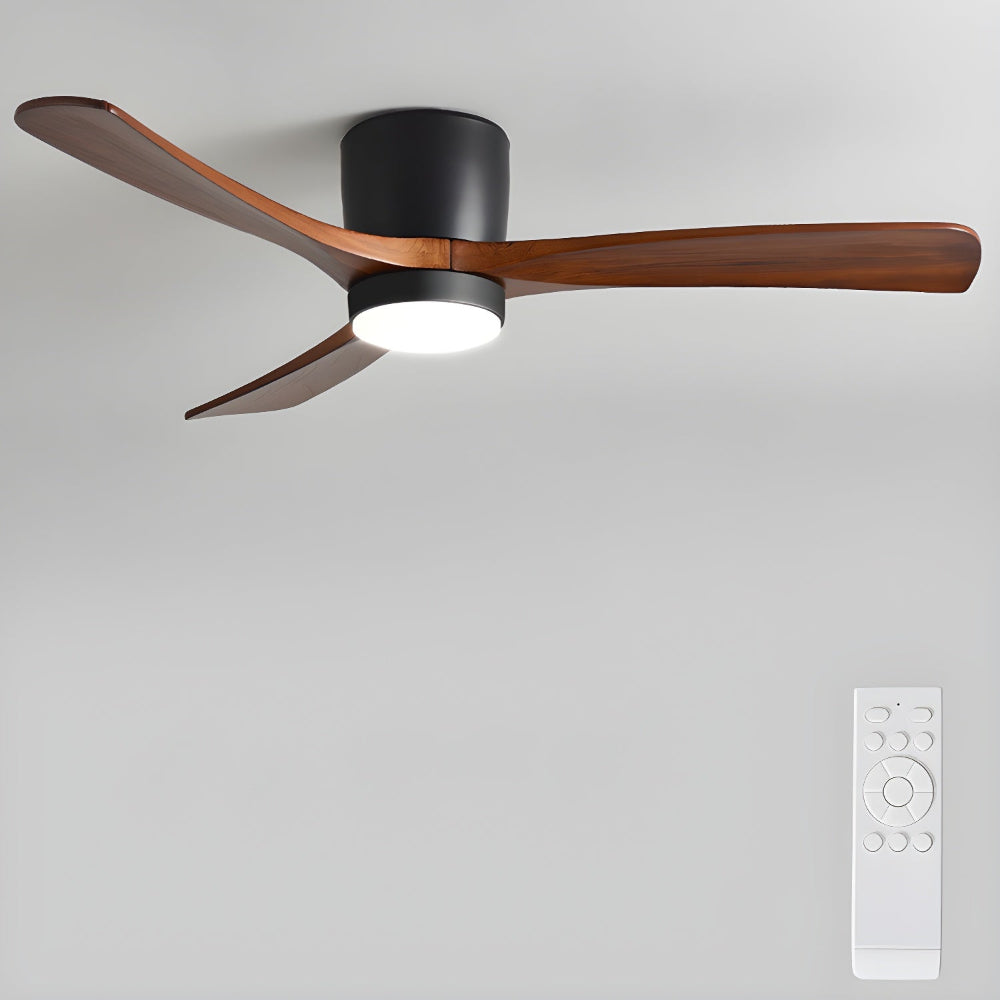 Plafonnier ventilateur Elena avec ses pales en mouvement.