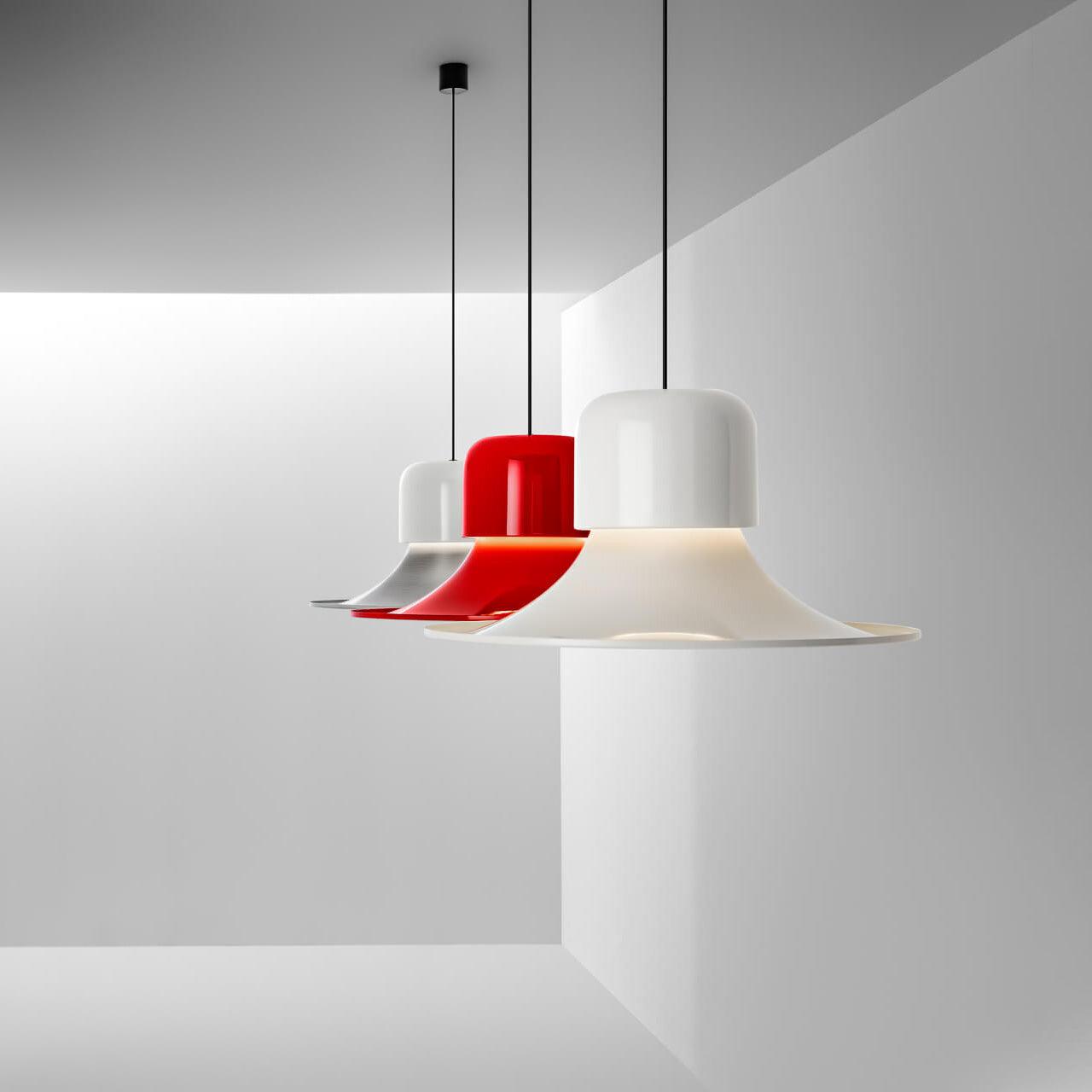 Nordisk Lampe Pendante Évasée Rouge LED Moderne - Neutralighting