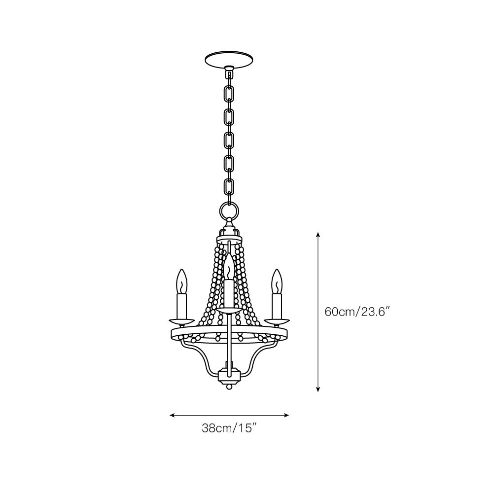 Alloren Vintage Industrial Empire Metal Chandelier - Lamp Copper