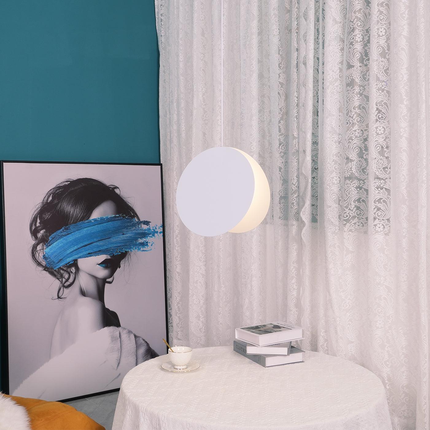 Valentina Ronde LED Suspension Blanc Rose Métal Blanc Salon Chambre - Neutralighting